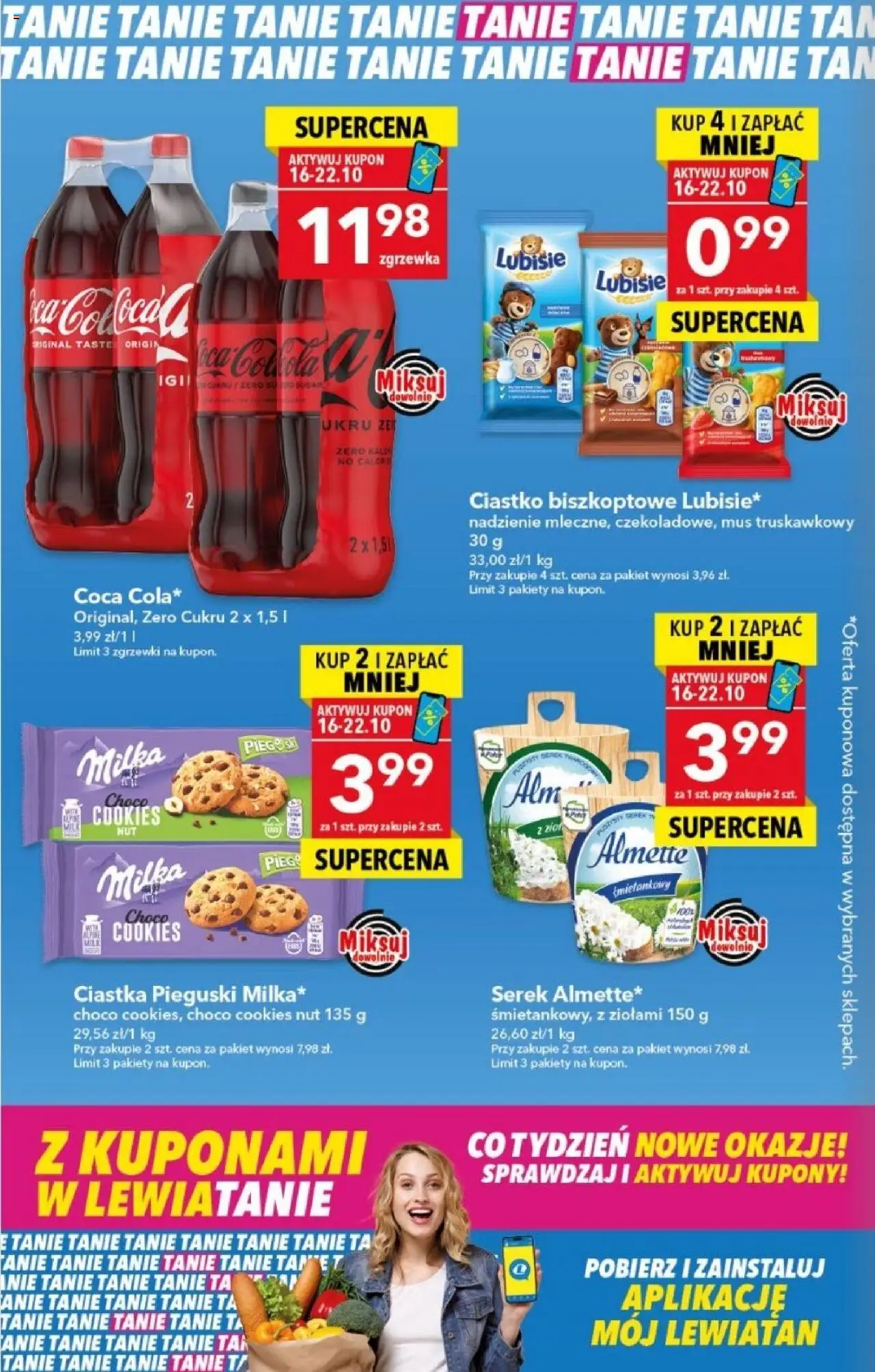 Lewiatan gazetka - Z Kuponami w Lewiatanie od 16.10.2025 | Strona: 2 | Produkty: Serek, Milka, Ciastka