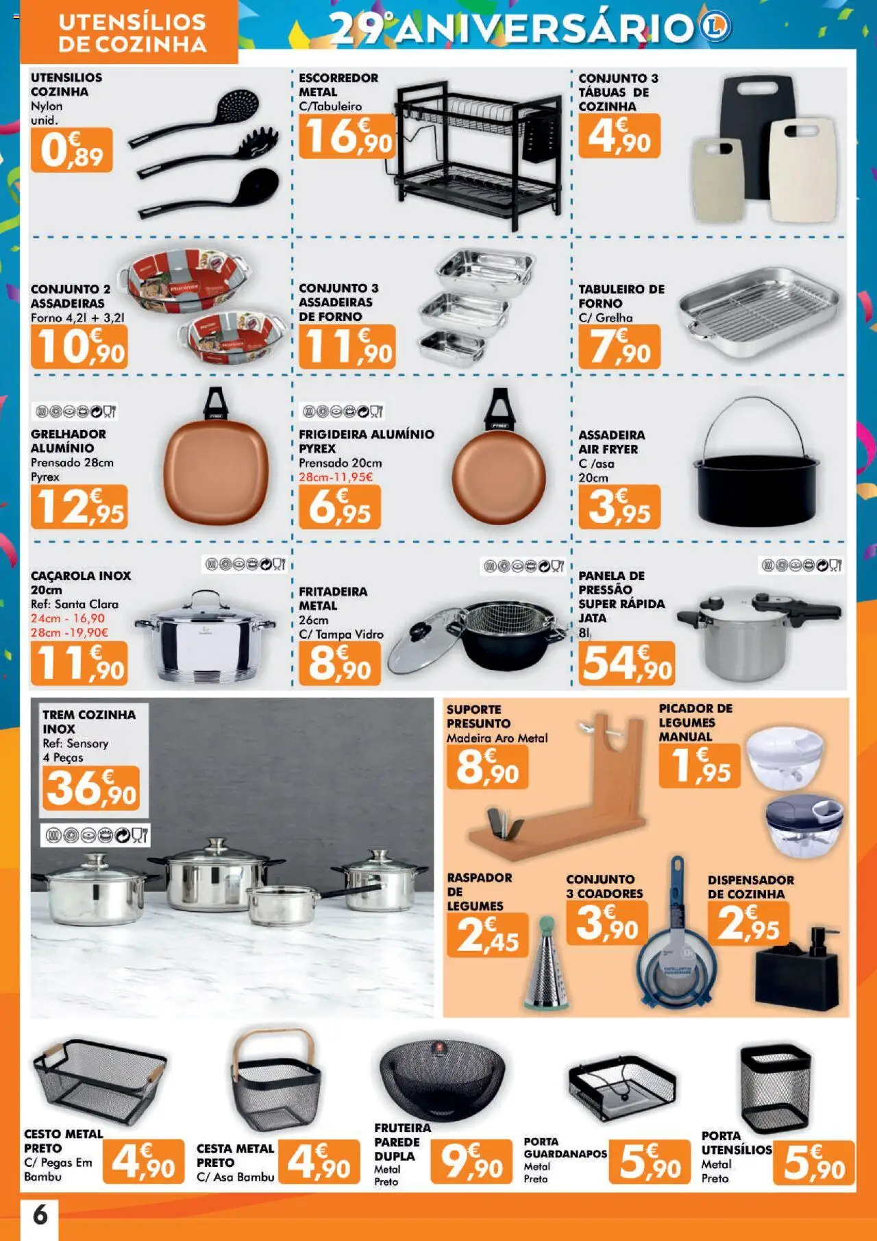 E.Leclerc - Folheto Aniversário Lamego │ válido de 16.10.2025 | Página: 6 | Produtos: Porta, Frigideira, Fruteira, Guardanapos