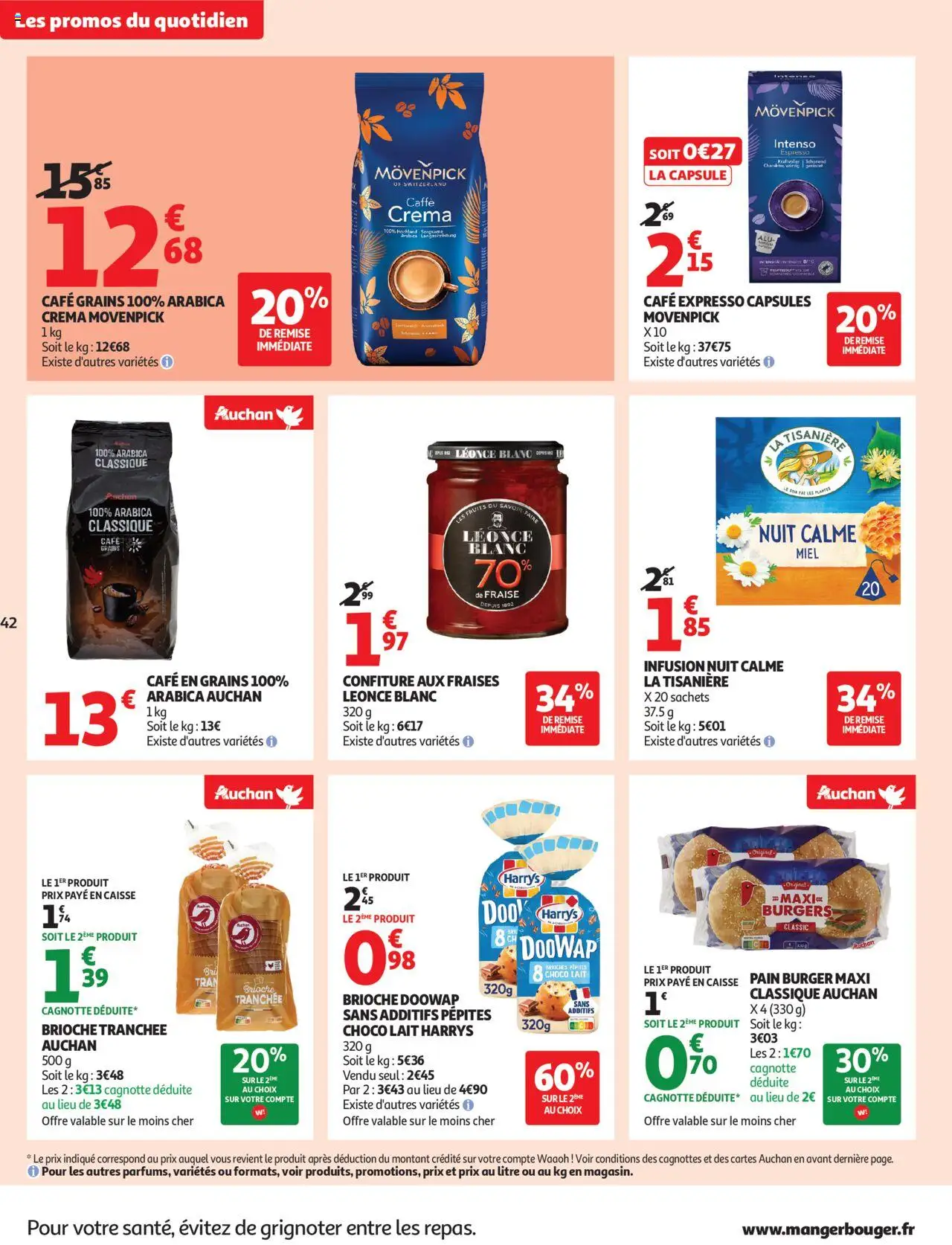 {H1} | Page: 43 | Produits: Fraise, Café en grains, Miel, Pain
