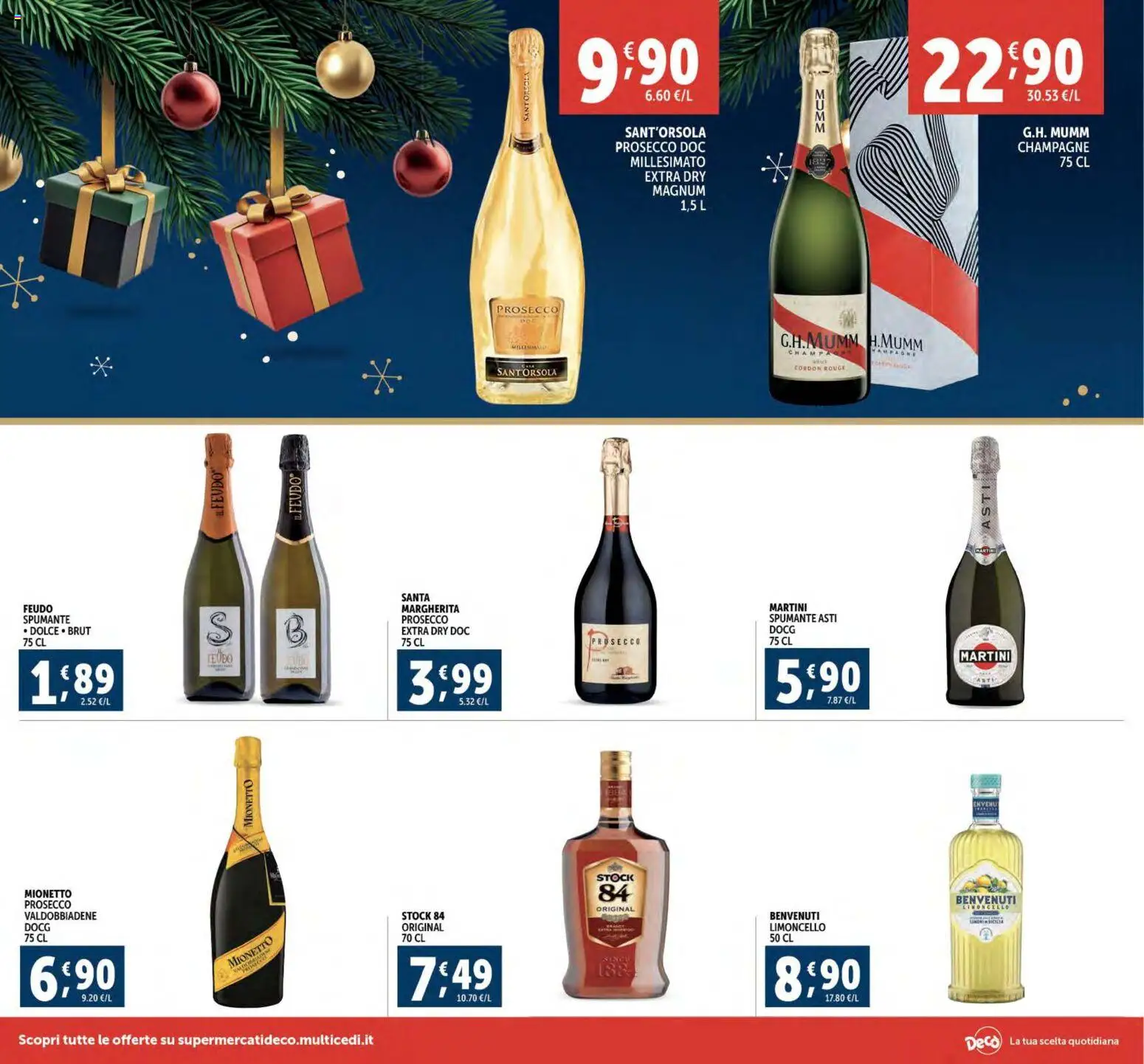 Volantino Decò del 02.12.2025 | Pagina: 6 | Prodotti: Prosecco, Spumante, Champagne, Limoncello