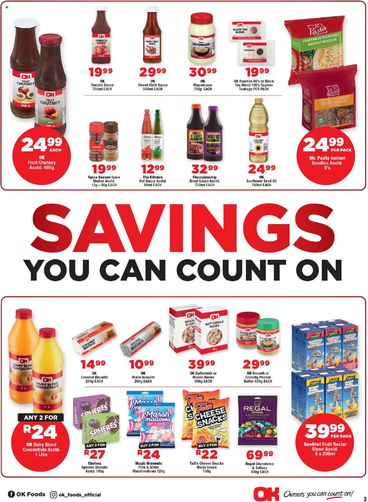 OK Foods Eastern Cape - OK MiniMark │ valid from 13.08.2025 | Page: 3 | Products: Oil, Rusks, Fruit, Mayonnaise