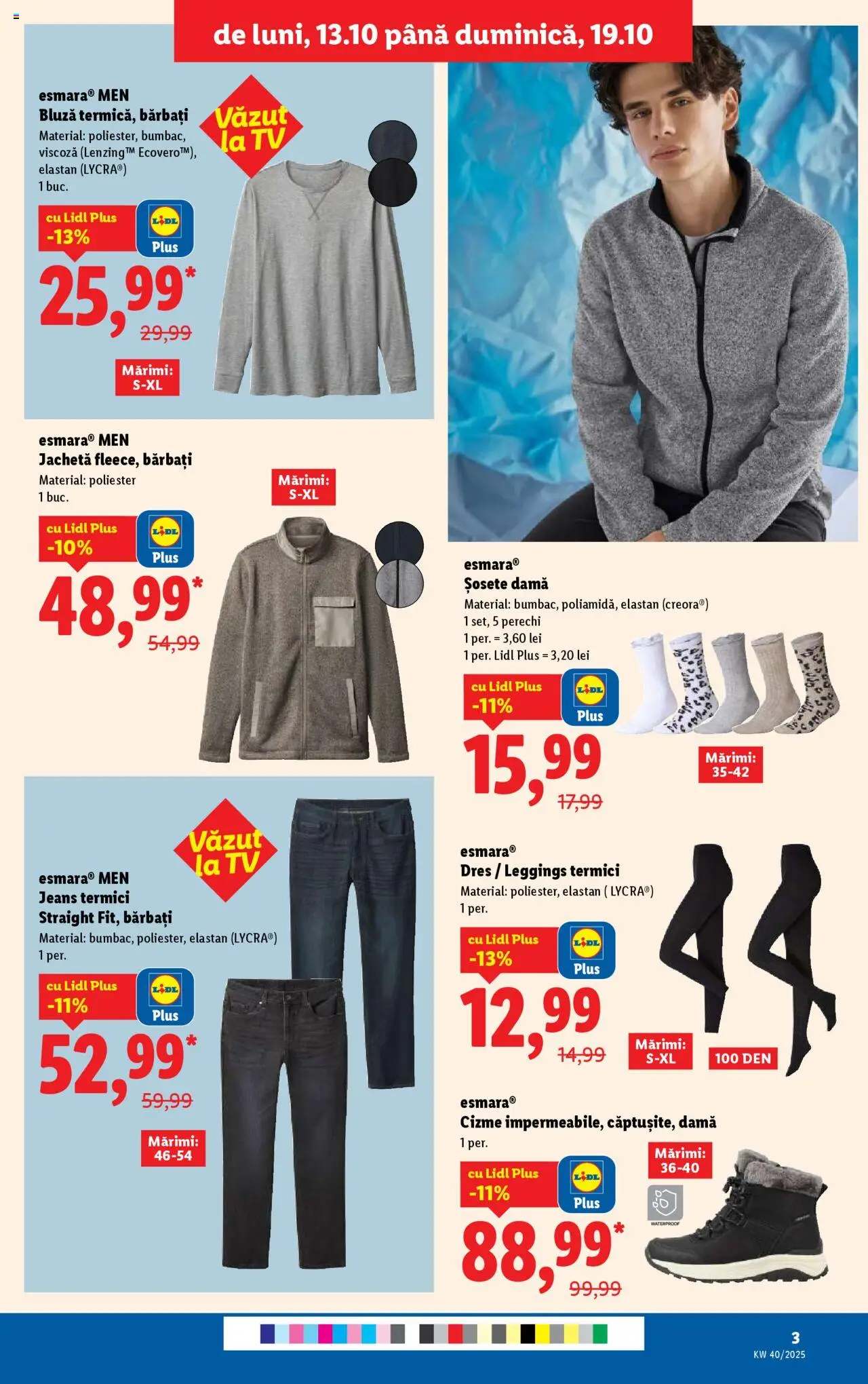 Noul catalog Lidl – valabil de la 13.10.2025 | Pagină: 3 | Produse: Jachetă, Bluză, Șosete