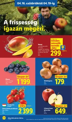 Vöröshagyma, /kg - amely érvényes a következő dátumtól: 16.04.2026 | Oldal: 2