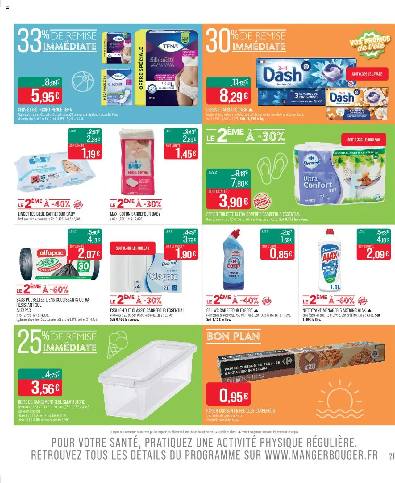  | Page: 21 | Produits: Sacs poubelles, Lenor, Adoucissant, Lessive