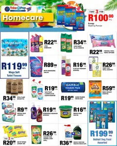 Take n Pay specials catalogue – valid from 10.11.2025 | Page: 16 | Products: Handwash, Toilet, Biscuits, Dog food
