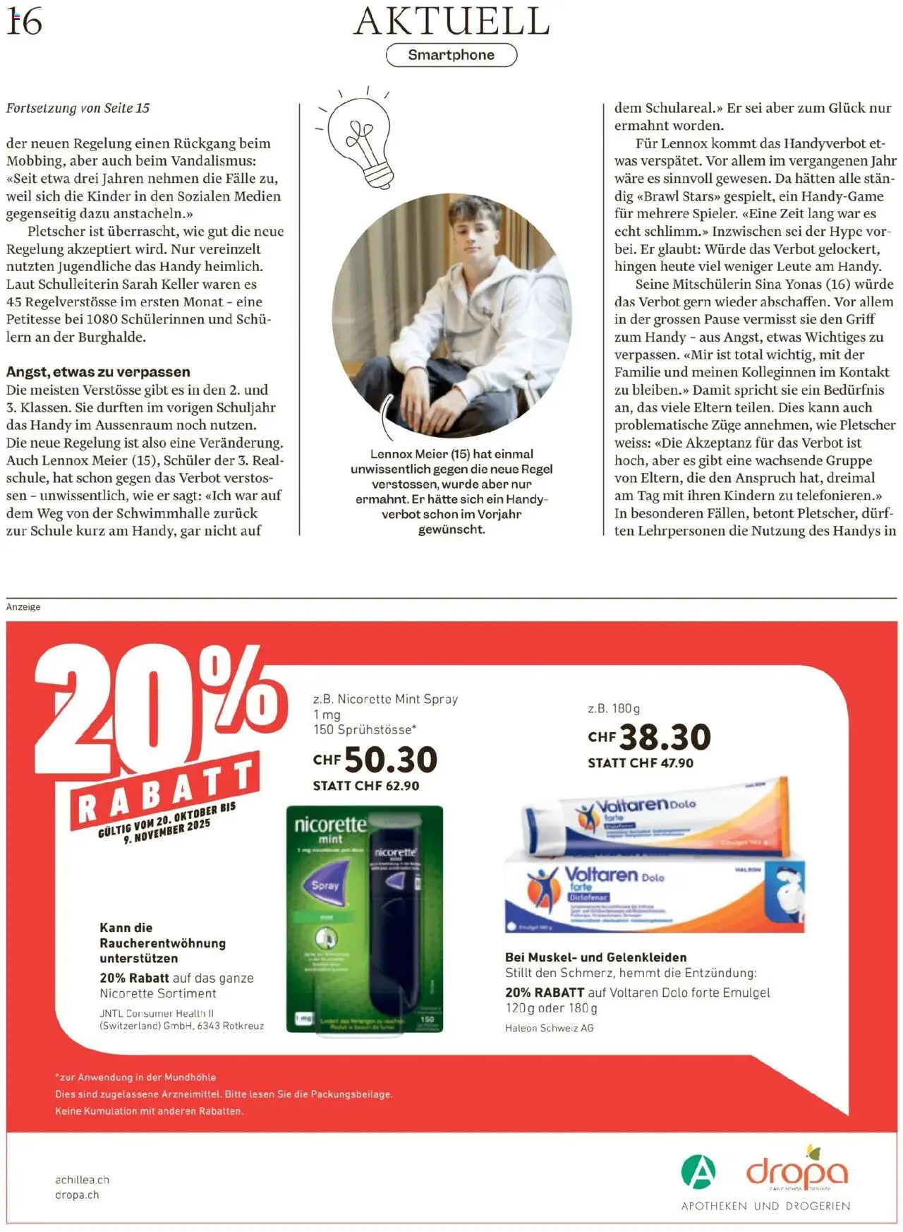 Migros Magazin – gültig ab 20.10.2025 | Seite: 16 | Produkte: Smartphone