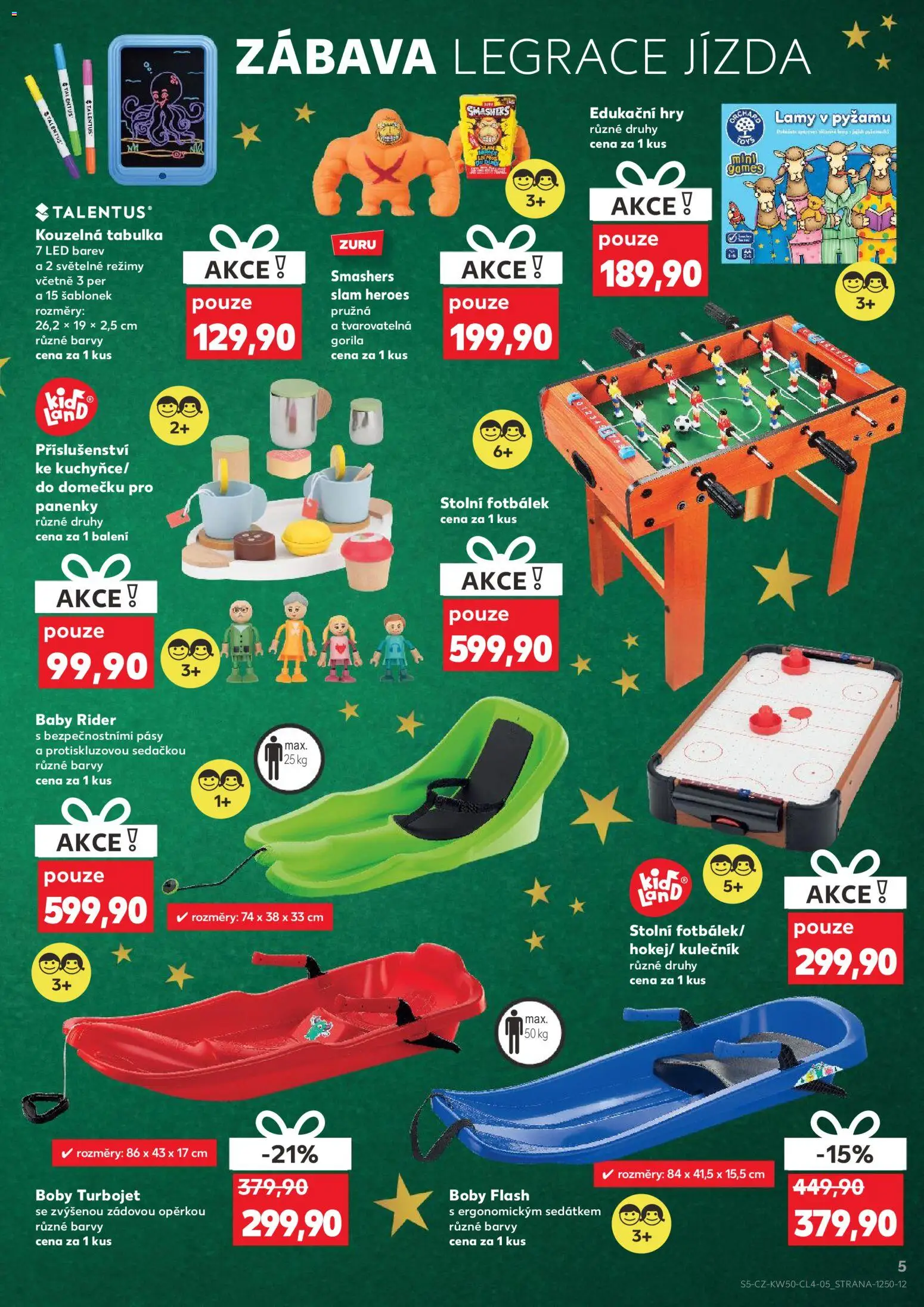 Kaufland leták - Ostrava od 10.12.2025 | Strana: 5 | Produkty: Boby, Talentus, Barvy, LED