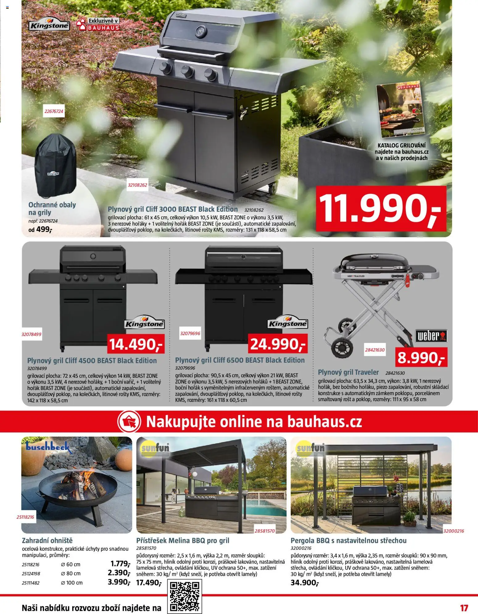 Bauhaus leták od 02.04.2026 | Strana: 17 | Produkty: Grilování, Gril, Rošt