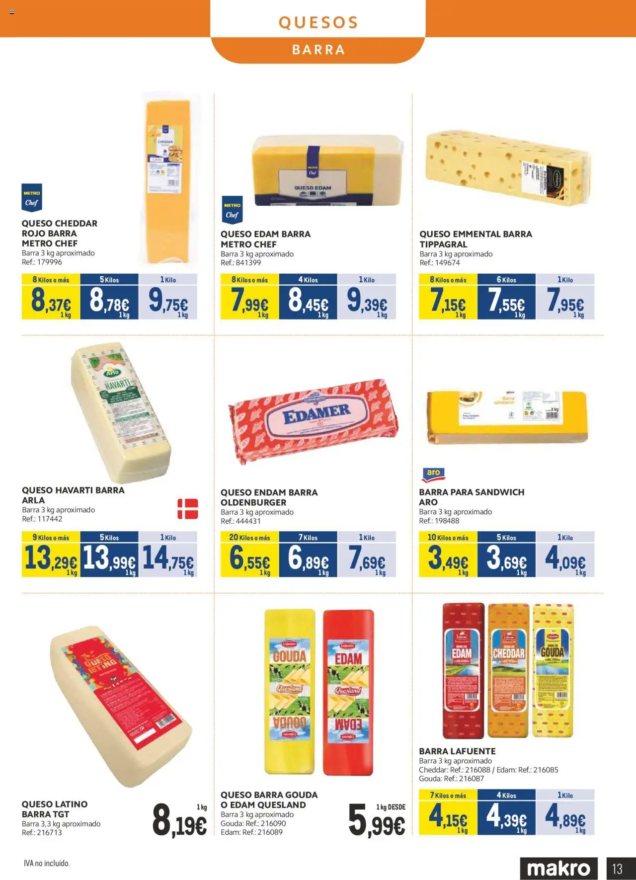 Makro - Lácteos Cataluña │ válido desde el 06.10.2025 | Página: 13 | Productos: Queso