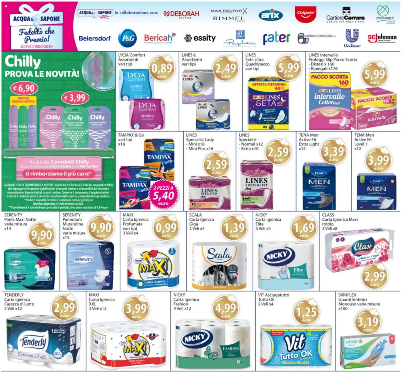 Volantino Acqua e Sapone del 07.04.2026 | Pagina: 16 | Prodotti: Maschera, Proteggi slip, Intimo, Slip