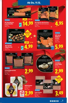 Lidl Aktionen ab 11.12.2025 gültig | Seite: 13 | Produkte: Räucherlachs, Creme