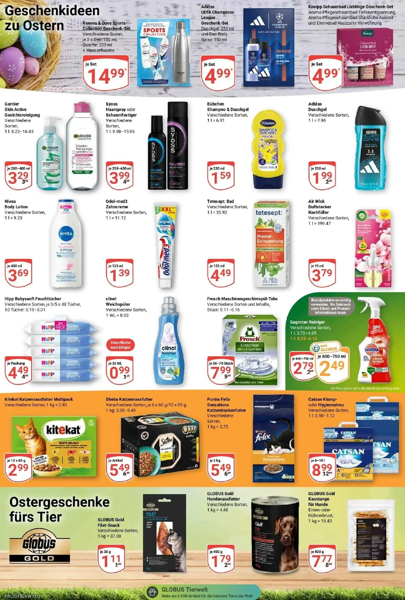 Globus prospekt Freilassing	 – gültig ab 15.03.2026 | Seite: 19 | Produkte: Catsan, Shampoo, Duschgel, Weichspüler