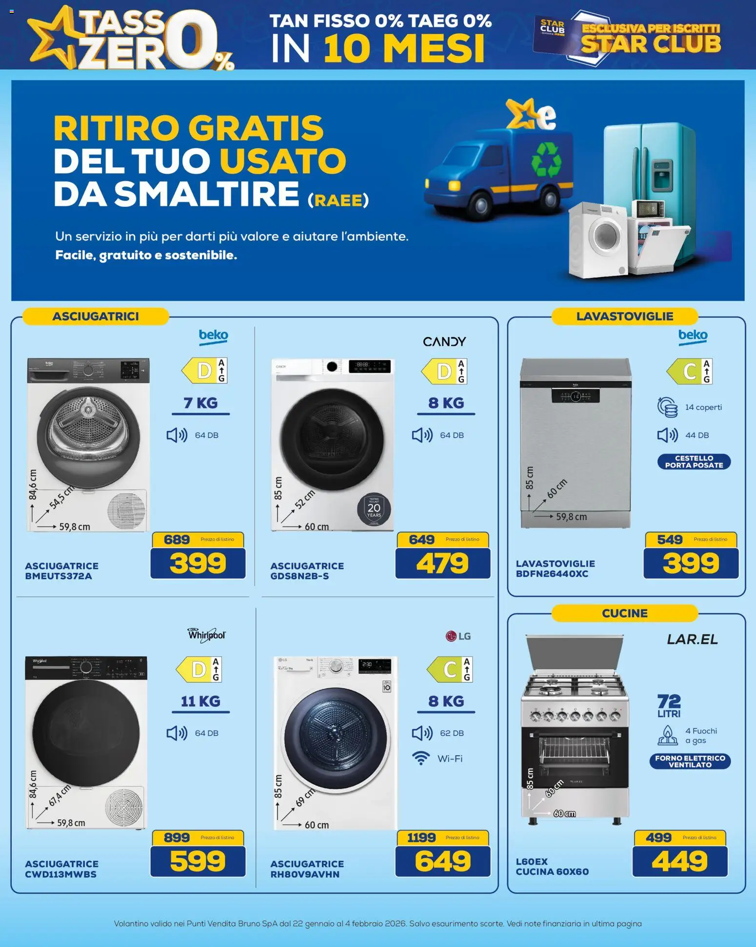 Volantino Euronics del 22.01.2026 | Pagina: 16 | Prodotti: Cucine, Asciugatrice, Lavastoviglie, Forno
