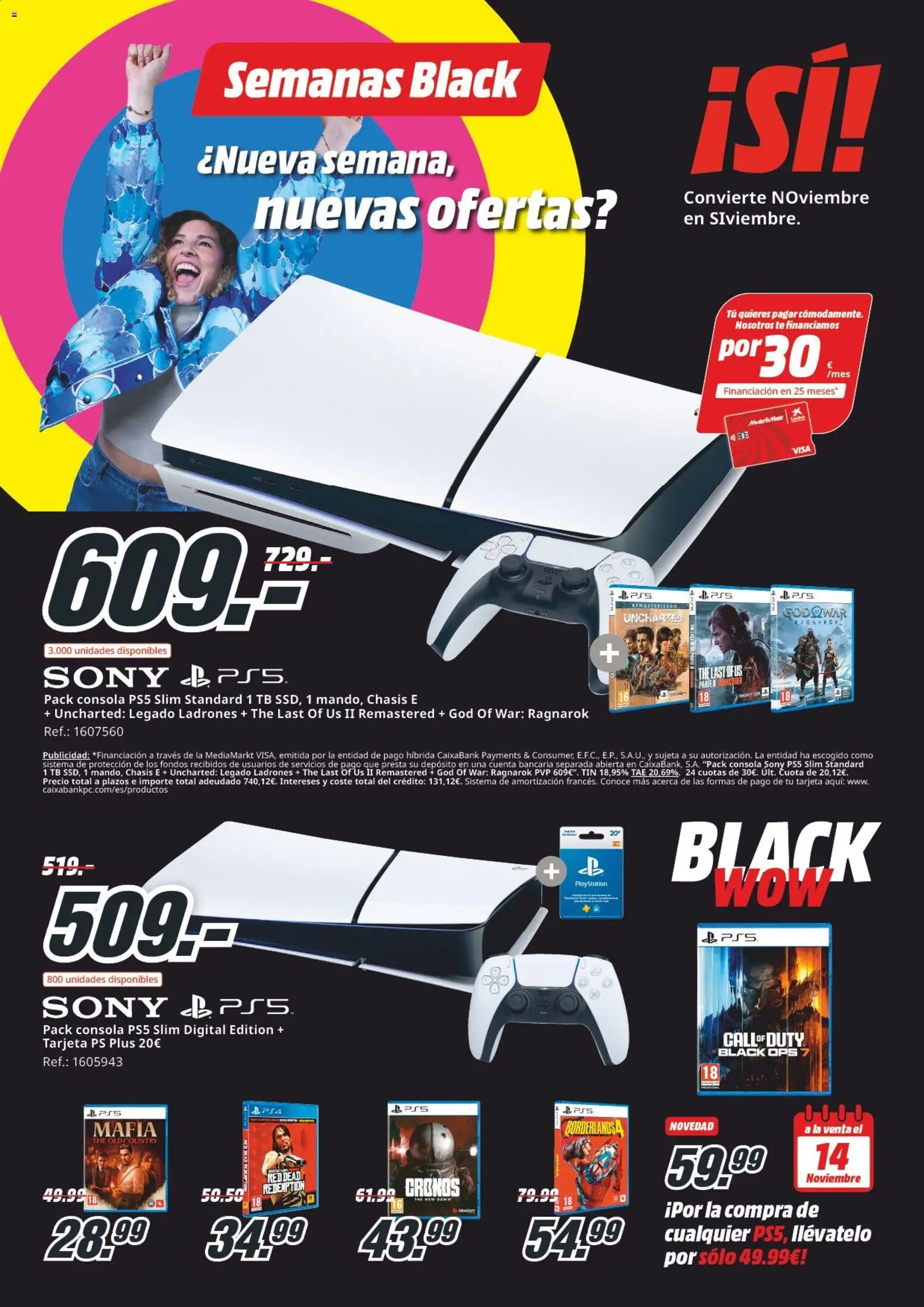 Media Markt Black Friday │ válido desde el 12.11.2025 | Página: 37 | Productos: Té, Consola, Playstation