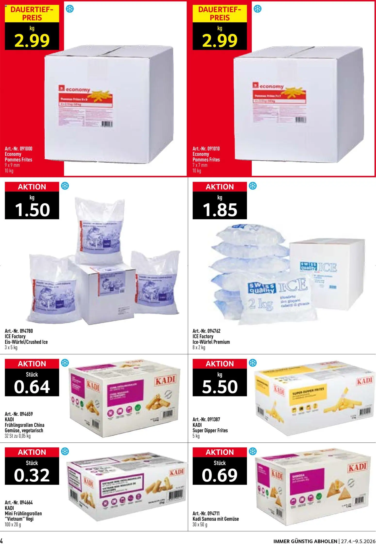 Prodega aktionen Kiosk – gültig ab 27.04.2026 | Seite: 4 | Produkte: Pommes Frites, Gemüse