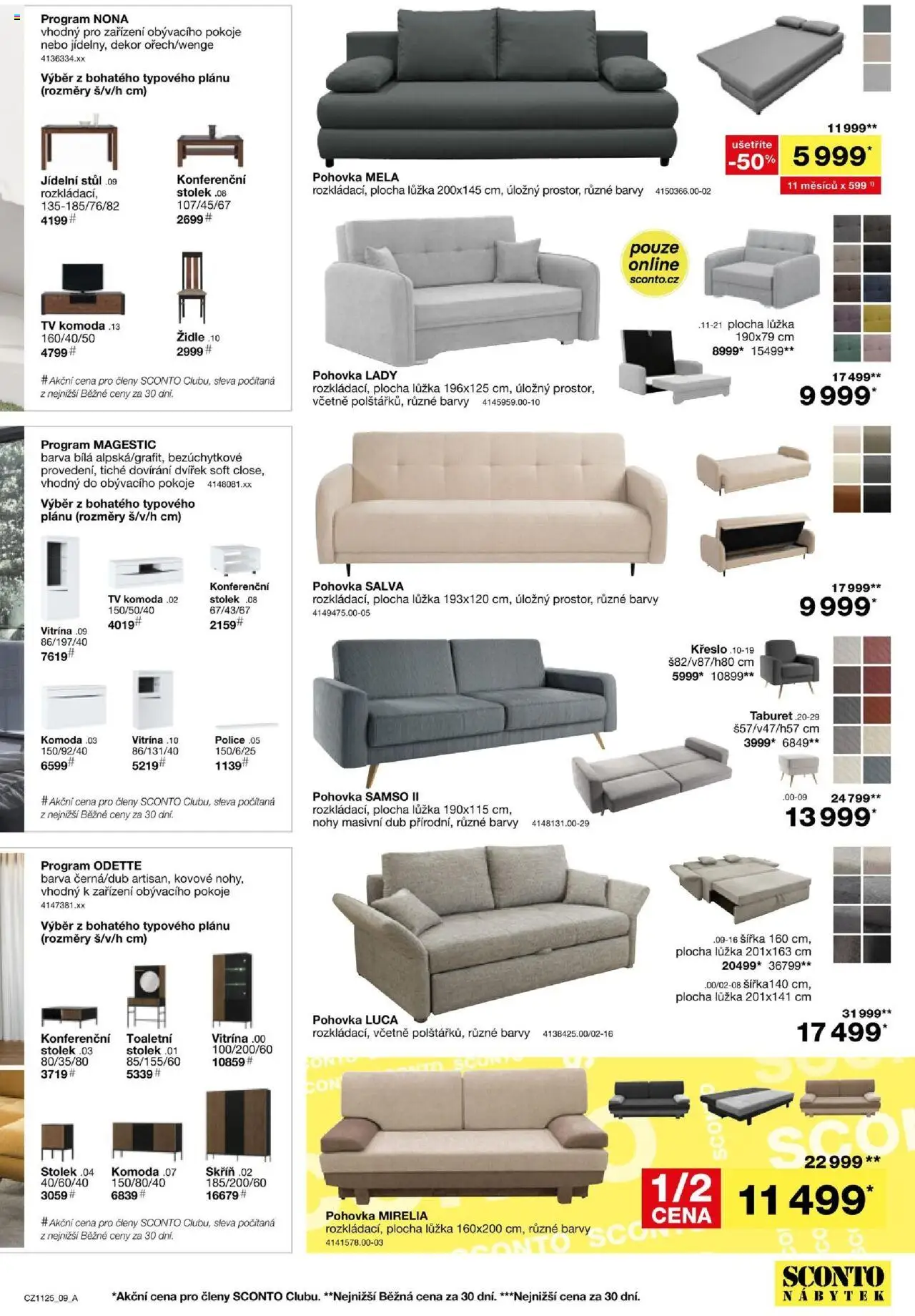 Sconto nábytek leták od 27.08.2025 | Strana: 9 | Produkty: Taburet, Tv, Vitrína, Komoda