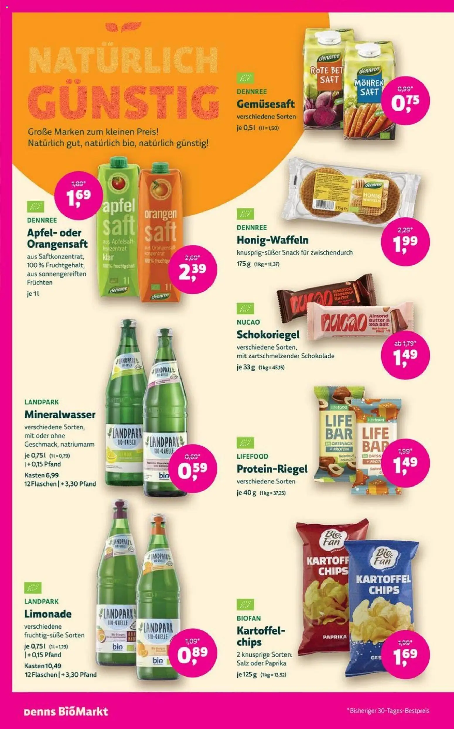 Denns BioMarkt Angebote – gültig ab 02.01.2025 | Seite: 16 | Produkte: Schokolade, Limonade, Paprika, Chips