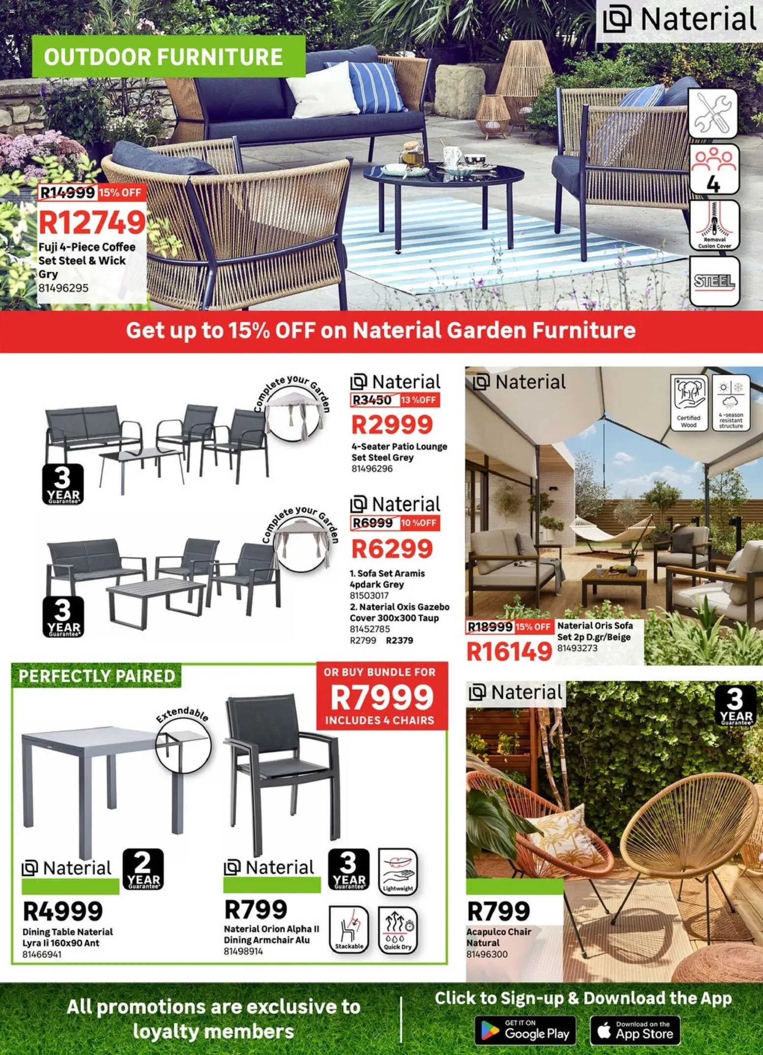 New Leroy Merlin catalogue – valid from 06.03.2026 | Page: 14 | Products: Sofa, Armchair, Chair, Garden furniture