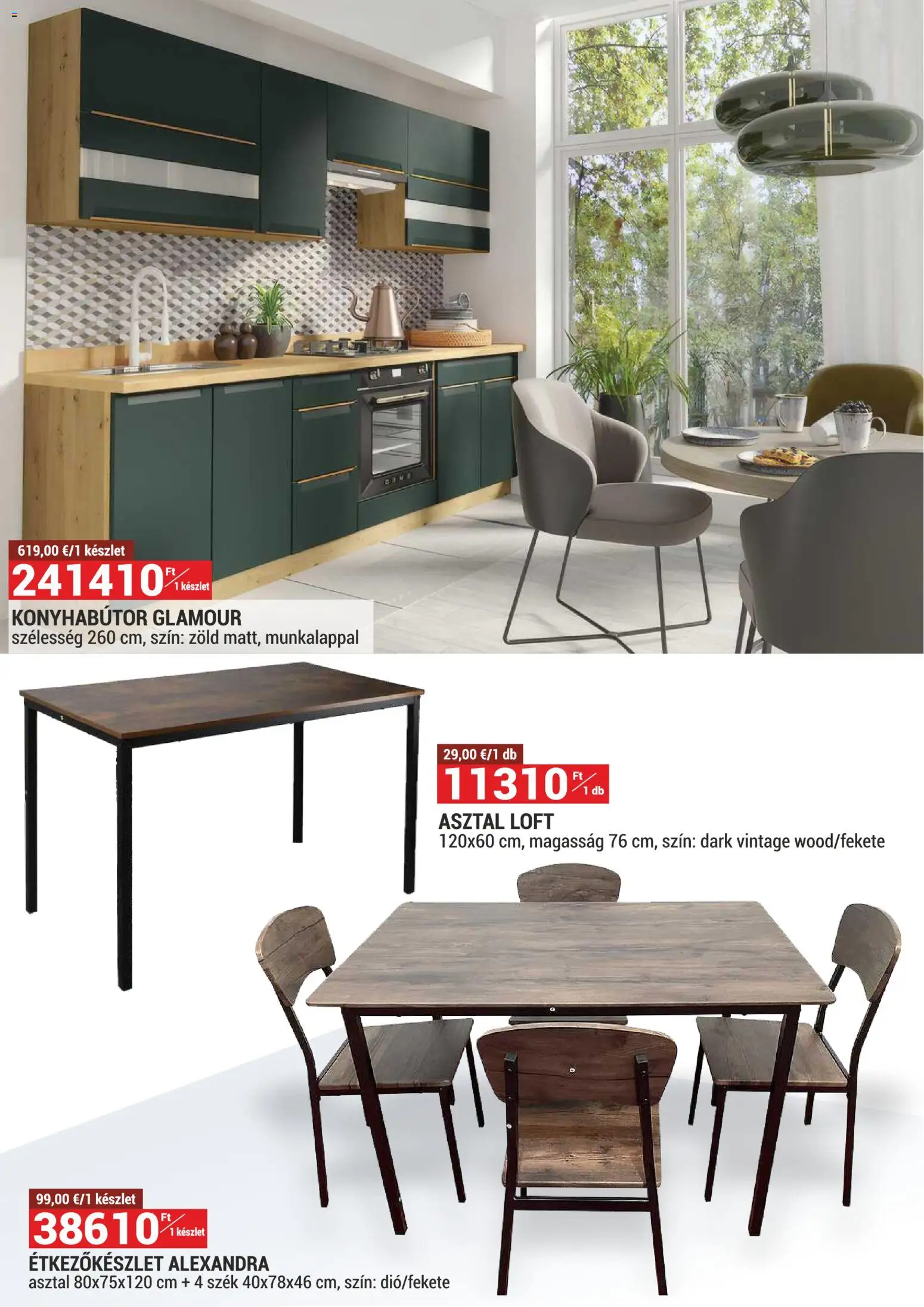 Merkury Market akciós ujság - amely érvényes a következő dátumtól: 01.12.2025 | Oldal: 5 | Termékek: Asztal, Szék, Konyhabútor