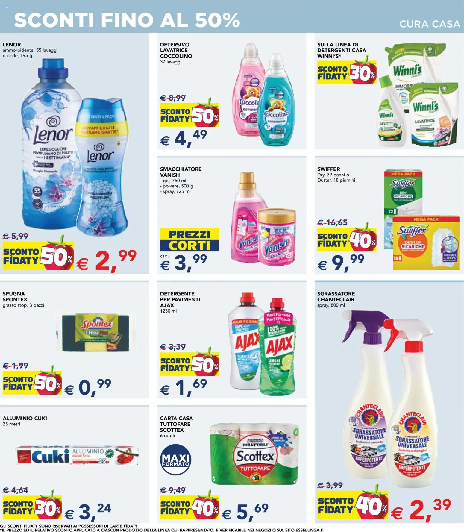 Volantino Esselunga S del 15.01.2026 | Pagina: 14 | Prodotti: Smacchiatore, Detergente, Sgrassatore, Lavatrice