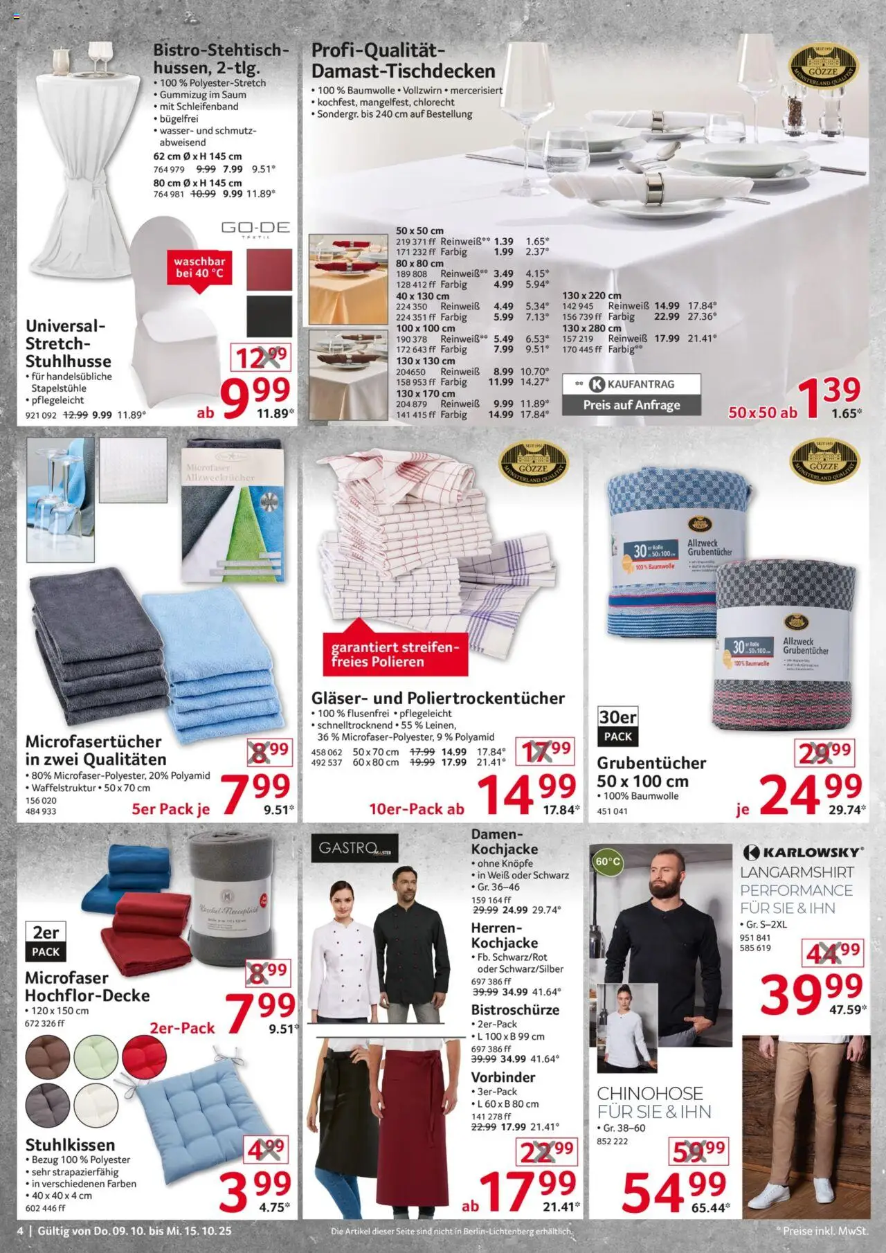 Selgros  Non Food – gültig ab 09.10.2025 | Seite: 4 | Produkte: Langarmshirt, Wasser