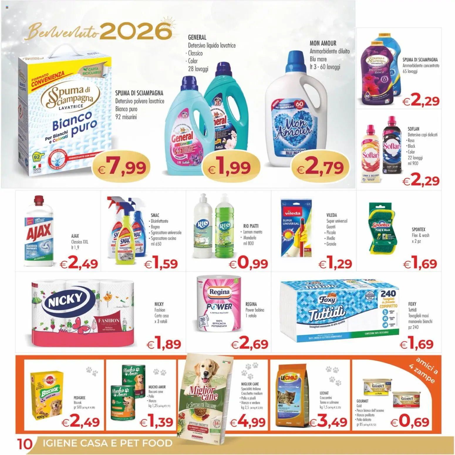 Volantino MerSi Supermercati del 27.12.2025 | Pagina: 10 | Prodotti: Pollo, Ammorbidente, Verdure, Profumo