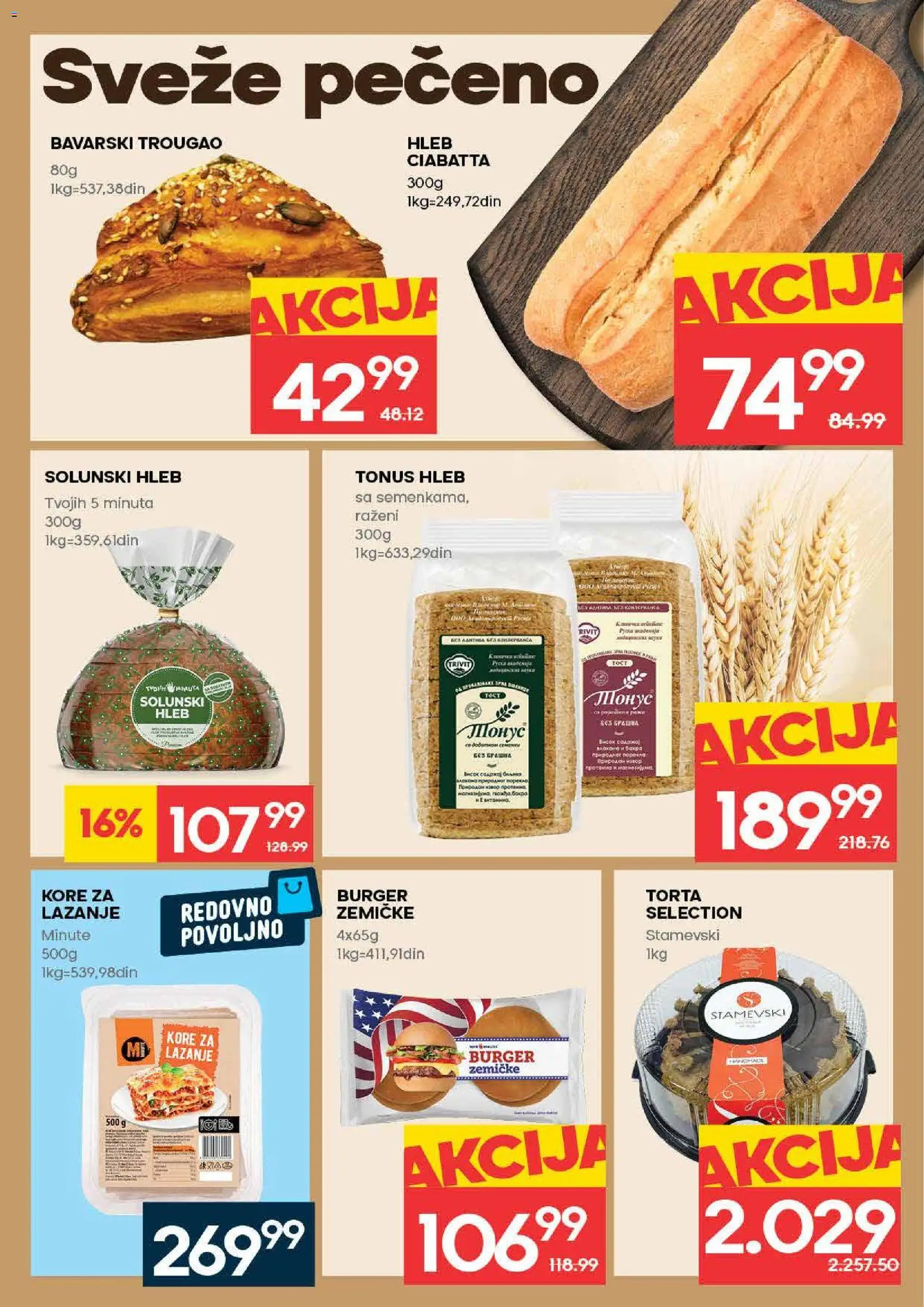 Roda katalog - važi od 12.02.2026 | Strana: 12 | Proizvode: Lazanje, Burger zemičke, Hleb, Torta