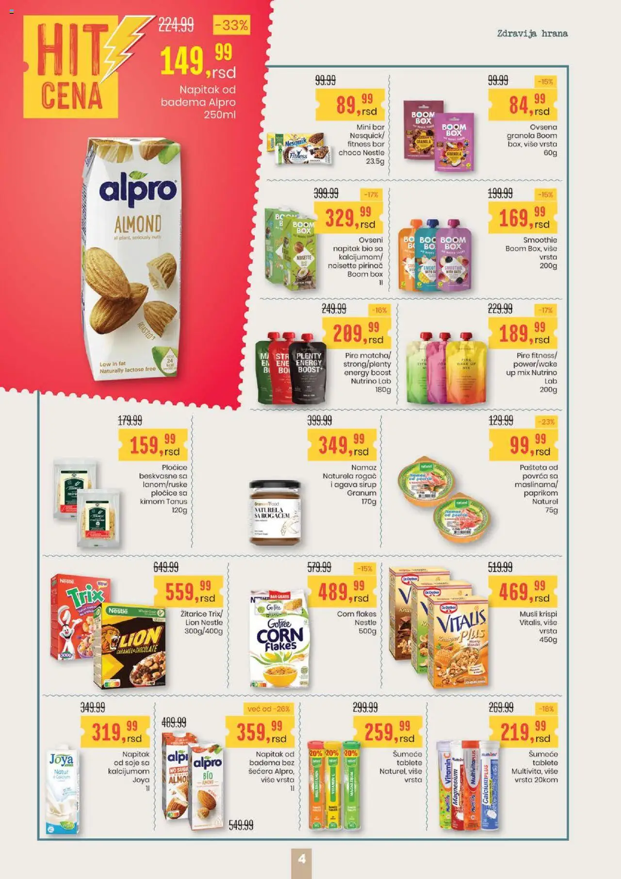 Aroma Market katalog - važi od 21.08.2025 | Strana: 4 | Proizvode: Žitarice, Alpro, Pirinač, Nesquik