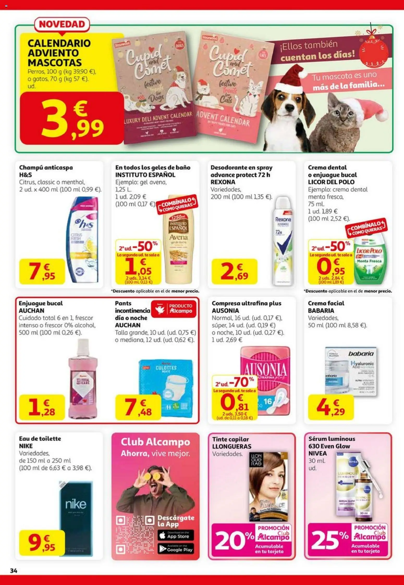 Alcampo - Black Friday │ válido desde el 06.11.2025 | Página: 34 | Productos: Champú, Enjuague bucal, Sérum, Crema
