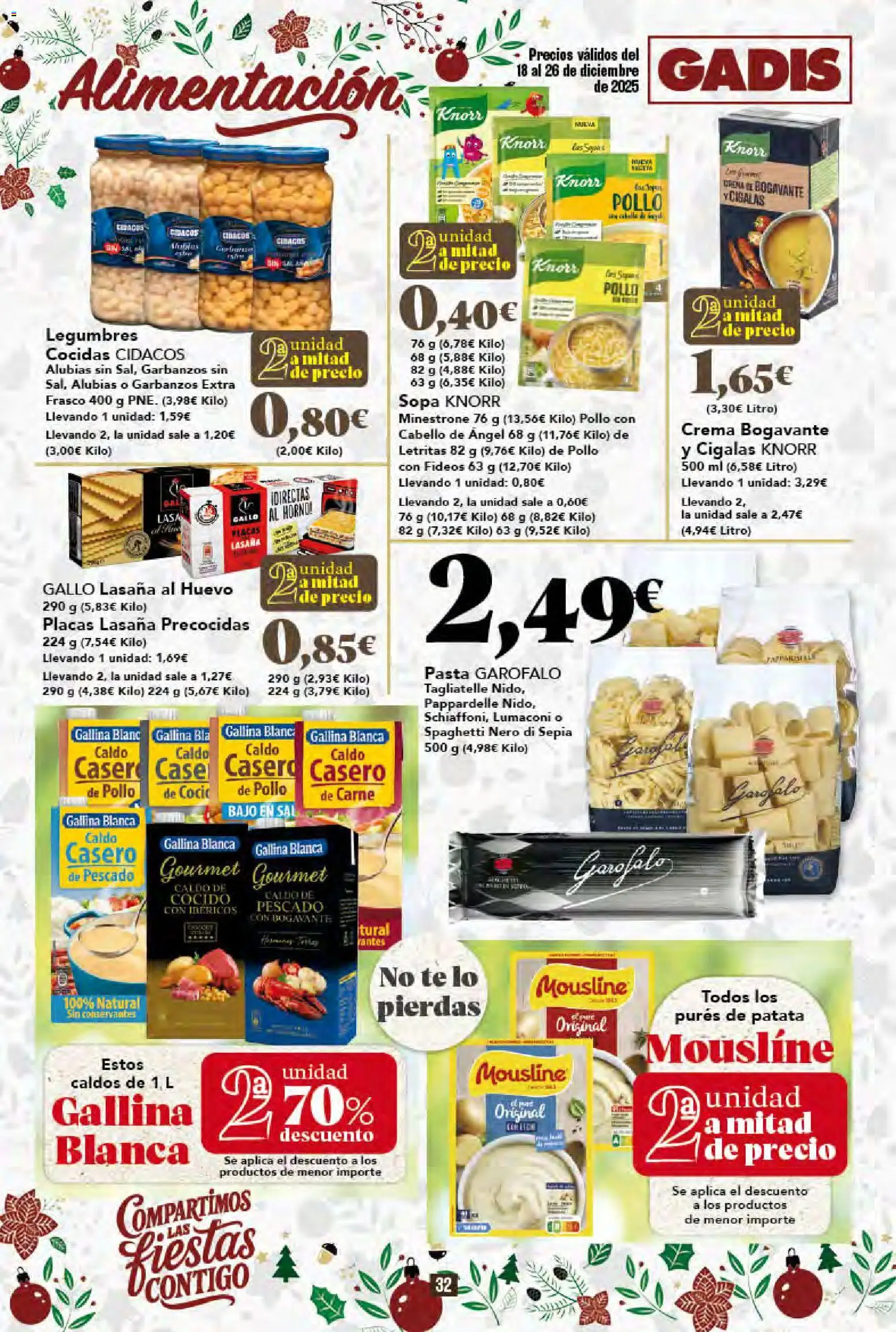Gadis - folleto │ válido desde el 18.12.2025 | Página: 32 | Productos: Pescado, Fideos, Pasta, Crema