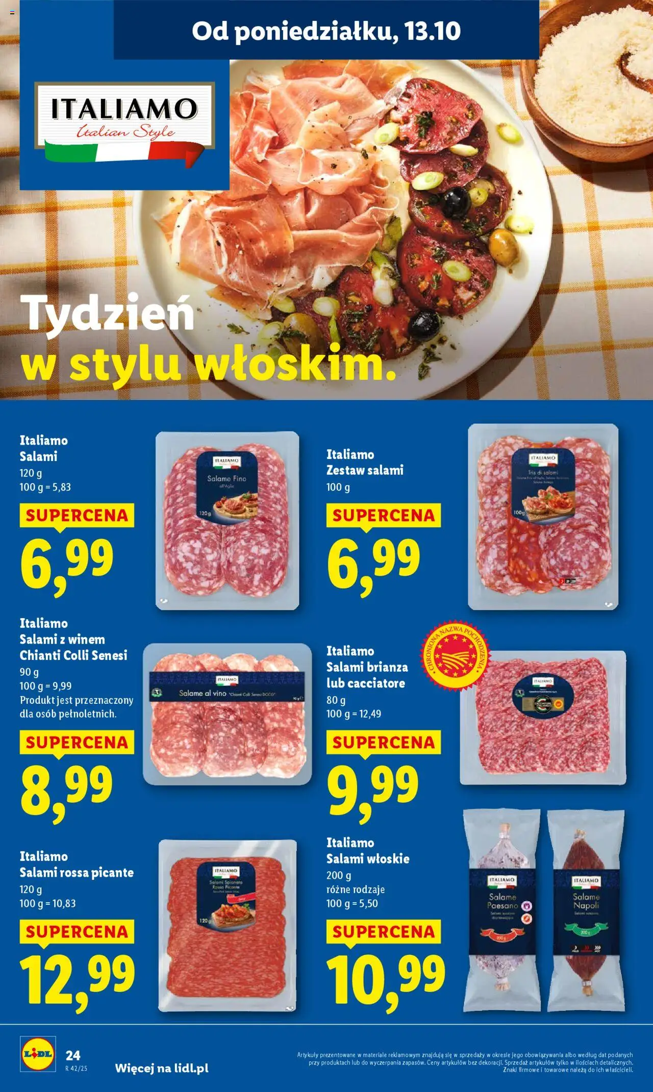 Lidl Gazetka od 13.10.2025 | Strona: 24 | Produkty: Salami
