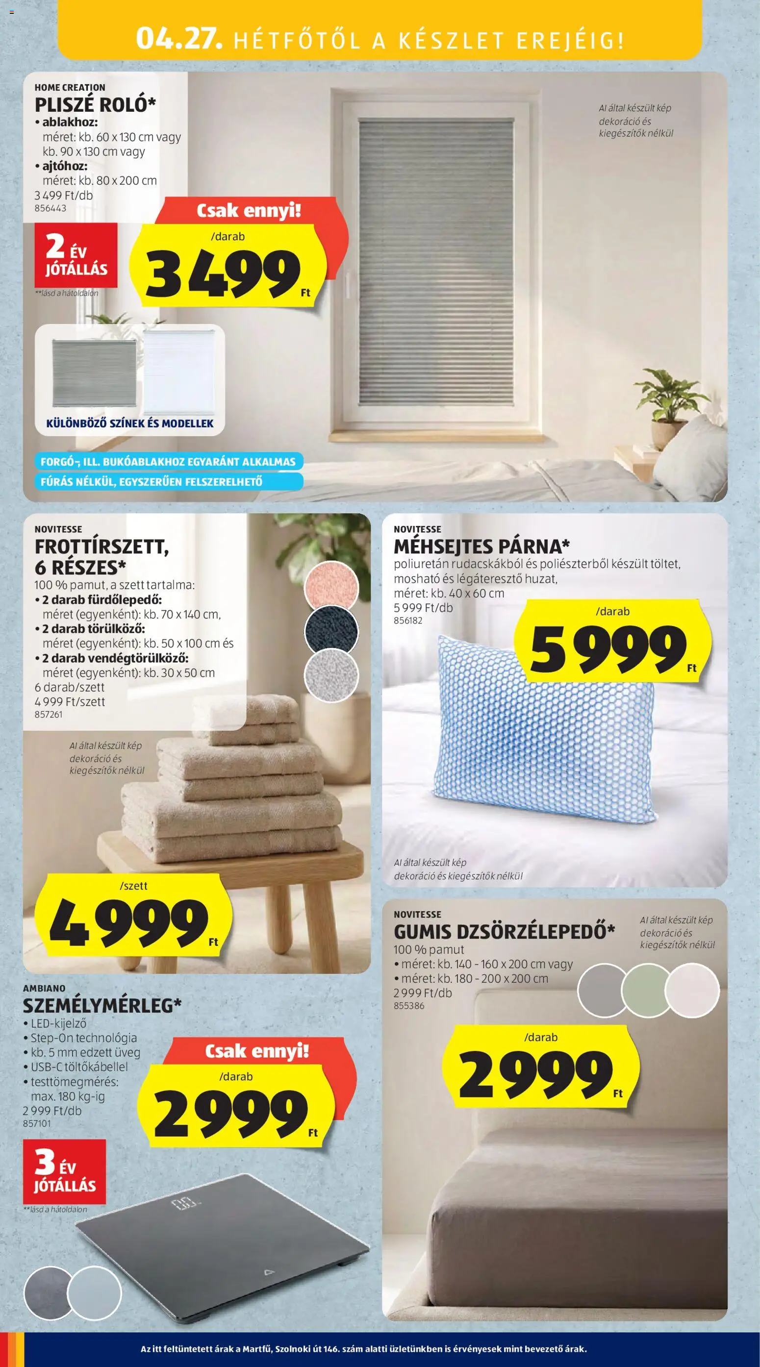 Aldi akciós ujság - amely érvényes a következő dátumtól: 23.04.2026 | Oldal: 20 | Termékek: Roller, Dekoráció