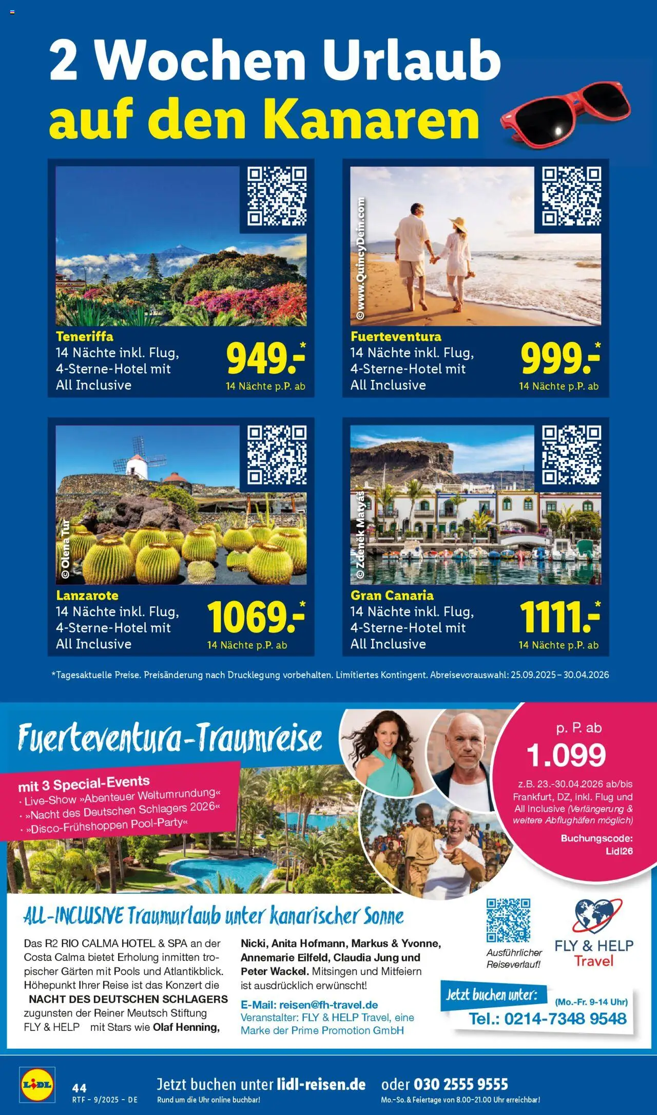 Lidl Reisen September/Oktober Reise-Highlights – gültig ab 12.09.2025 | Seite: 44 | Produkte: Tür, Uhr