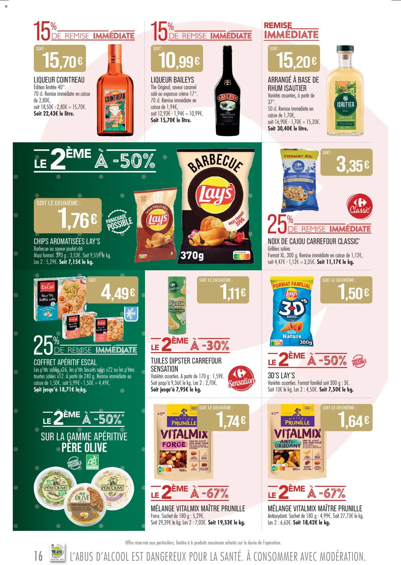 {H1} | Page: 16 | Produits: Cointreau, Rhum, Chips, Crème