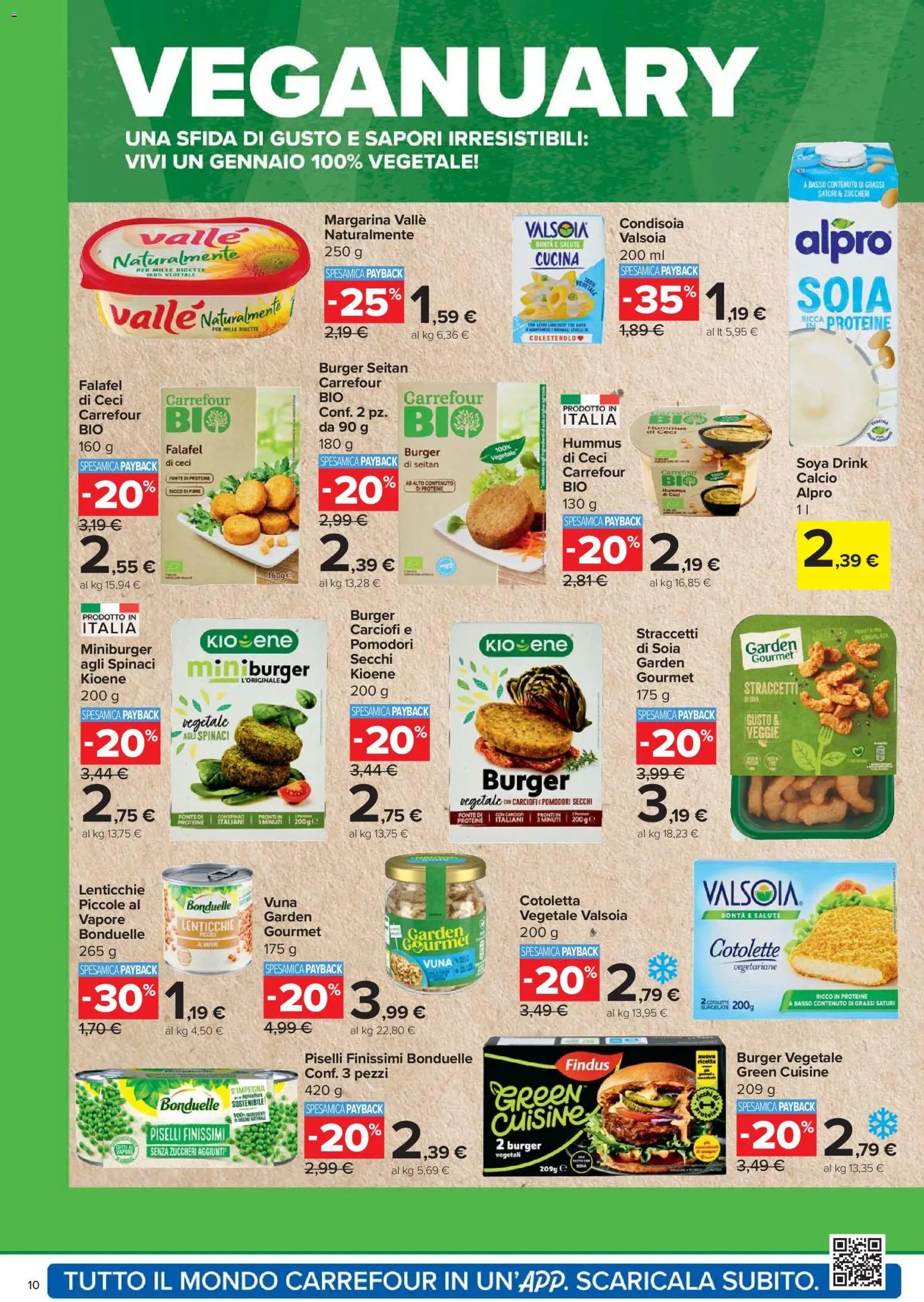 Volantino Carrefour del 15.01.2026 | Pagina: 10 | Prodotti: Lenticchie, Pomodori, Spinaci, Carciofi