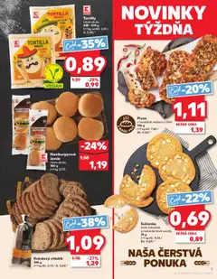 Kaufland Bratislava-Dúbravka │ platný od 24.07.2025 | Strana: 9 | Produkty: Pizza, Hamburgerové žemle, Chilli, Orechy