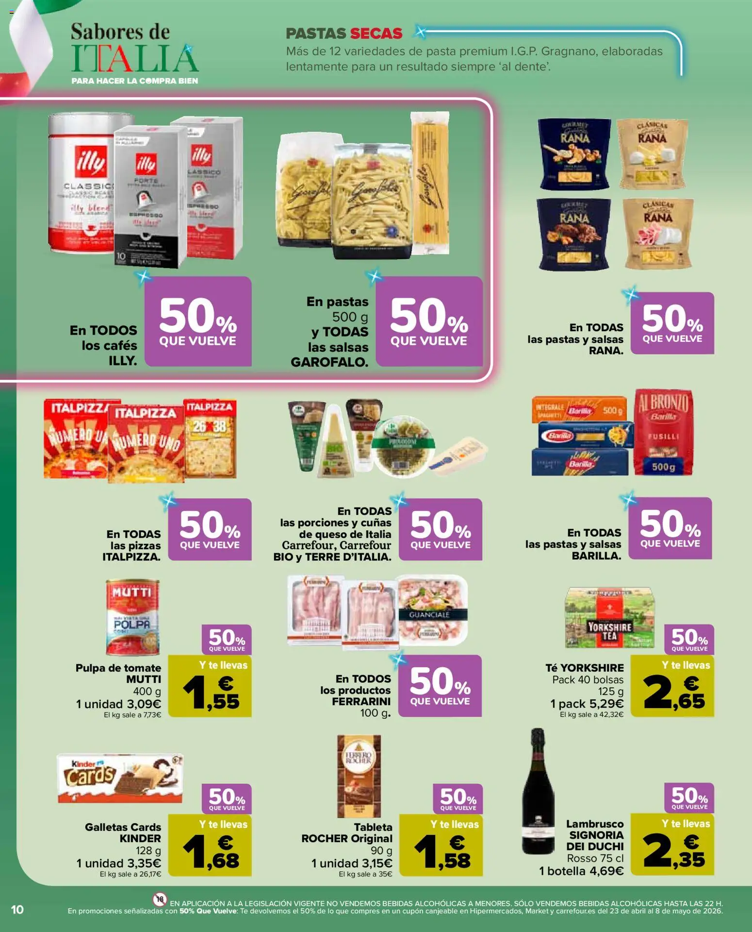 Carrefour Market folleto │ válido desde el 07.04.2026 | Página: 10 | Productos: Queso, Tableta, Té, Galletas