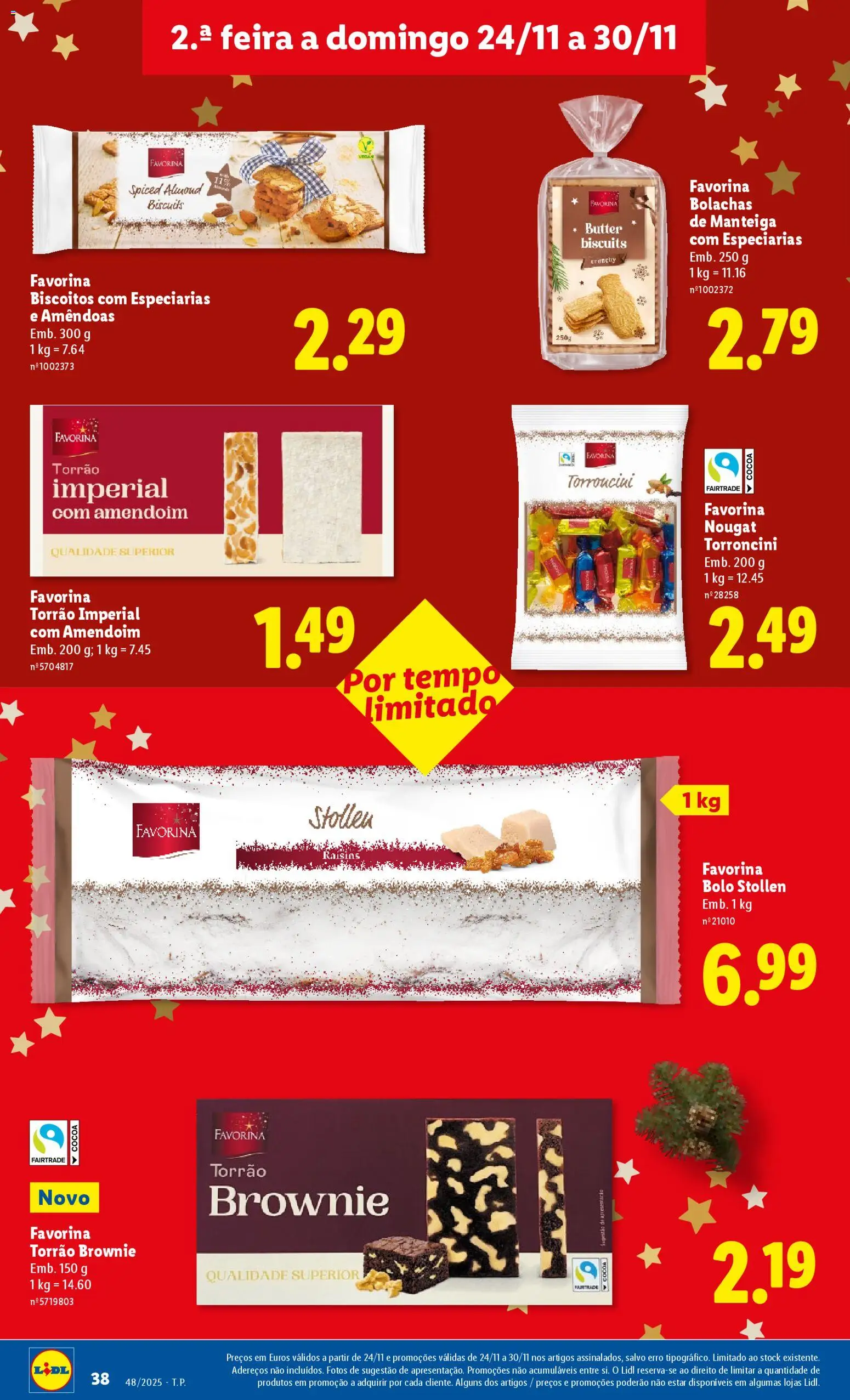 Lidl Black Friday │ válido de 24.11.2025 | Página: 38 | Produtos: Amêndoas, Bolachas, Bolo, Manteiga