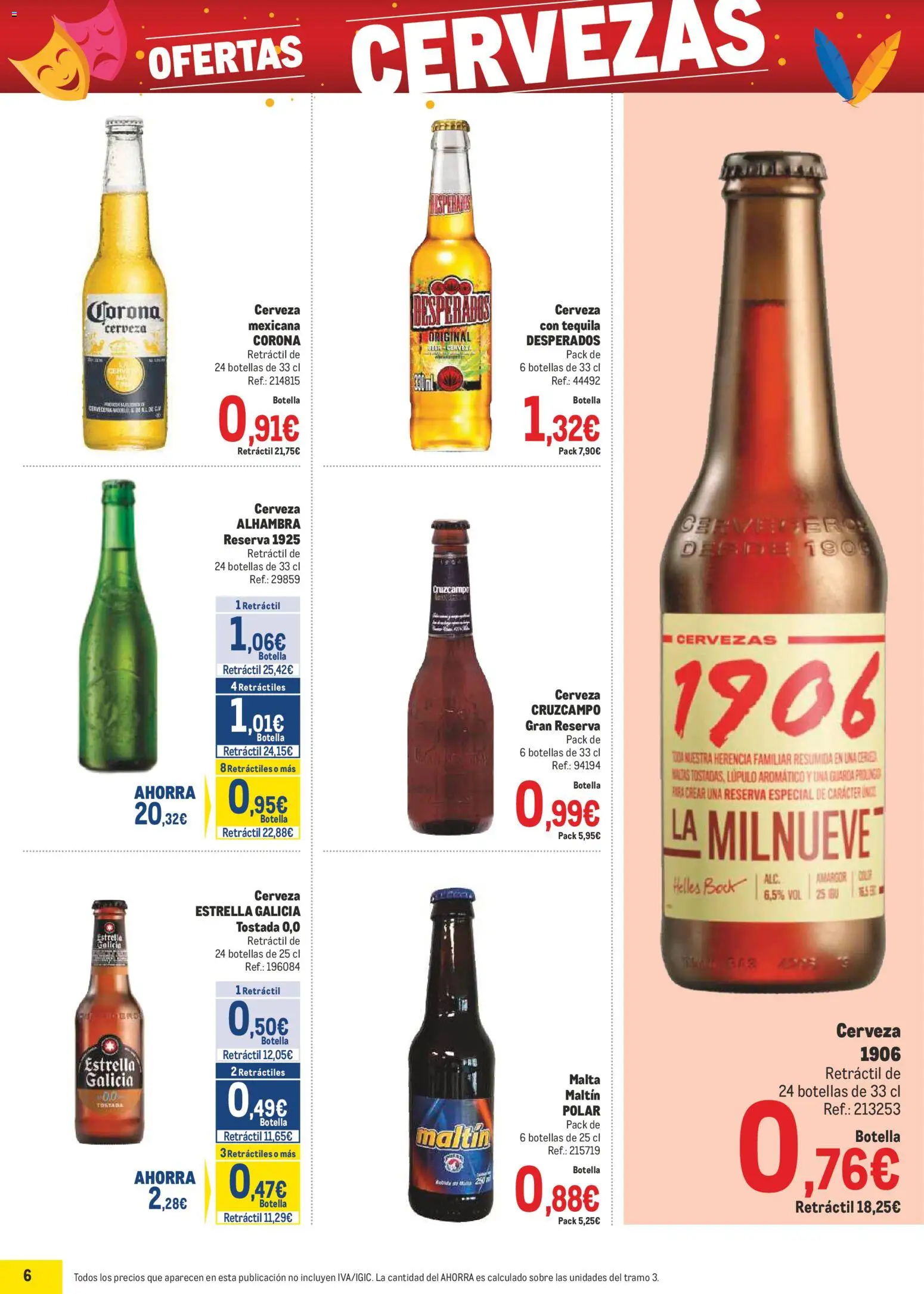 Makro - Precios Canarias │ válido desde el 02.02.2026 | Página: 6 | Productos: Cerveza, Παρμεζάνα