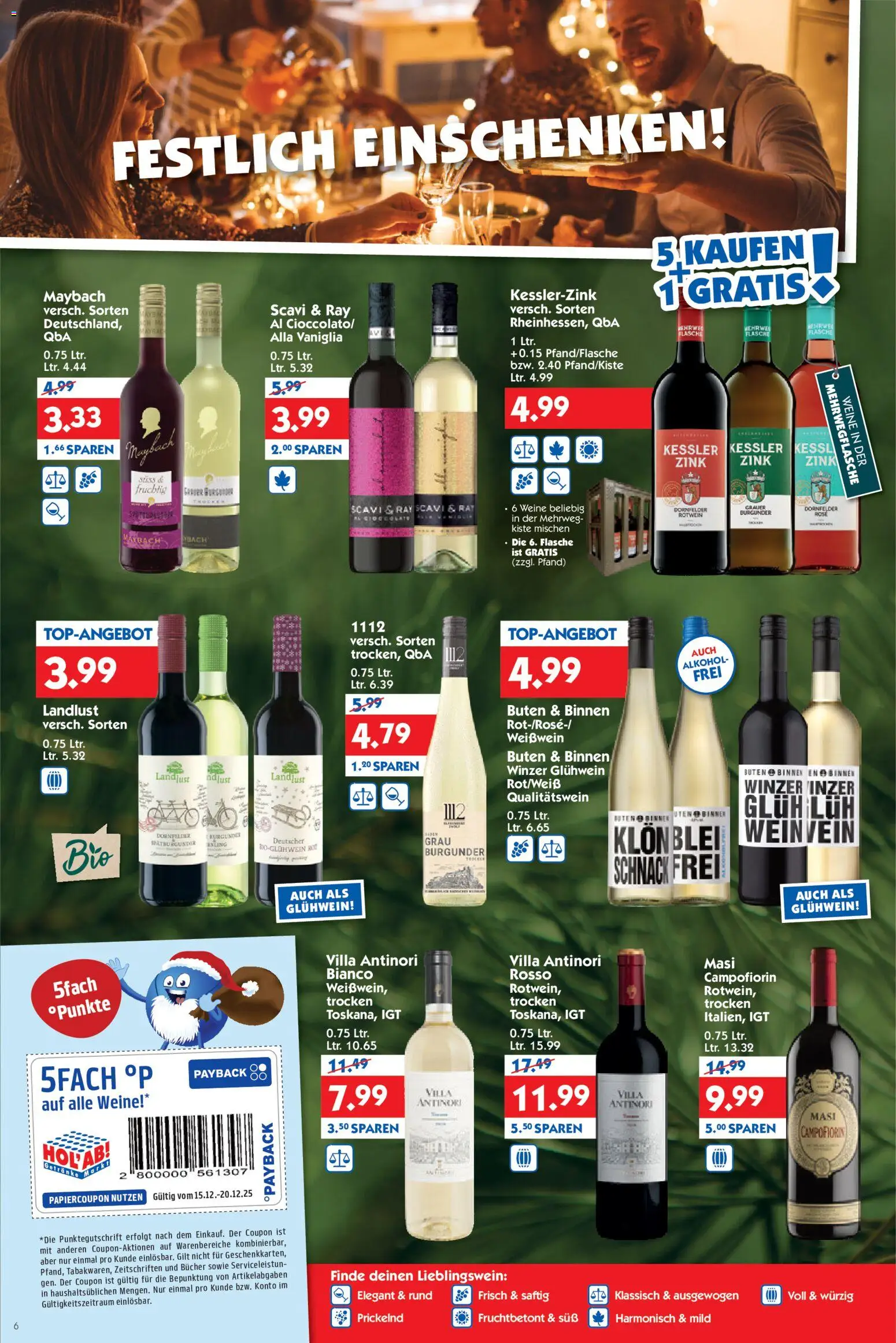 HOL’AB! Prospekt 	 – gültig ab 15.12.2025 | Seite: 6 | Produkte: Tasche, Weißwein, Rotwein