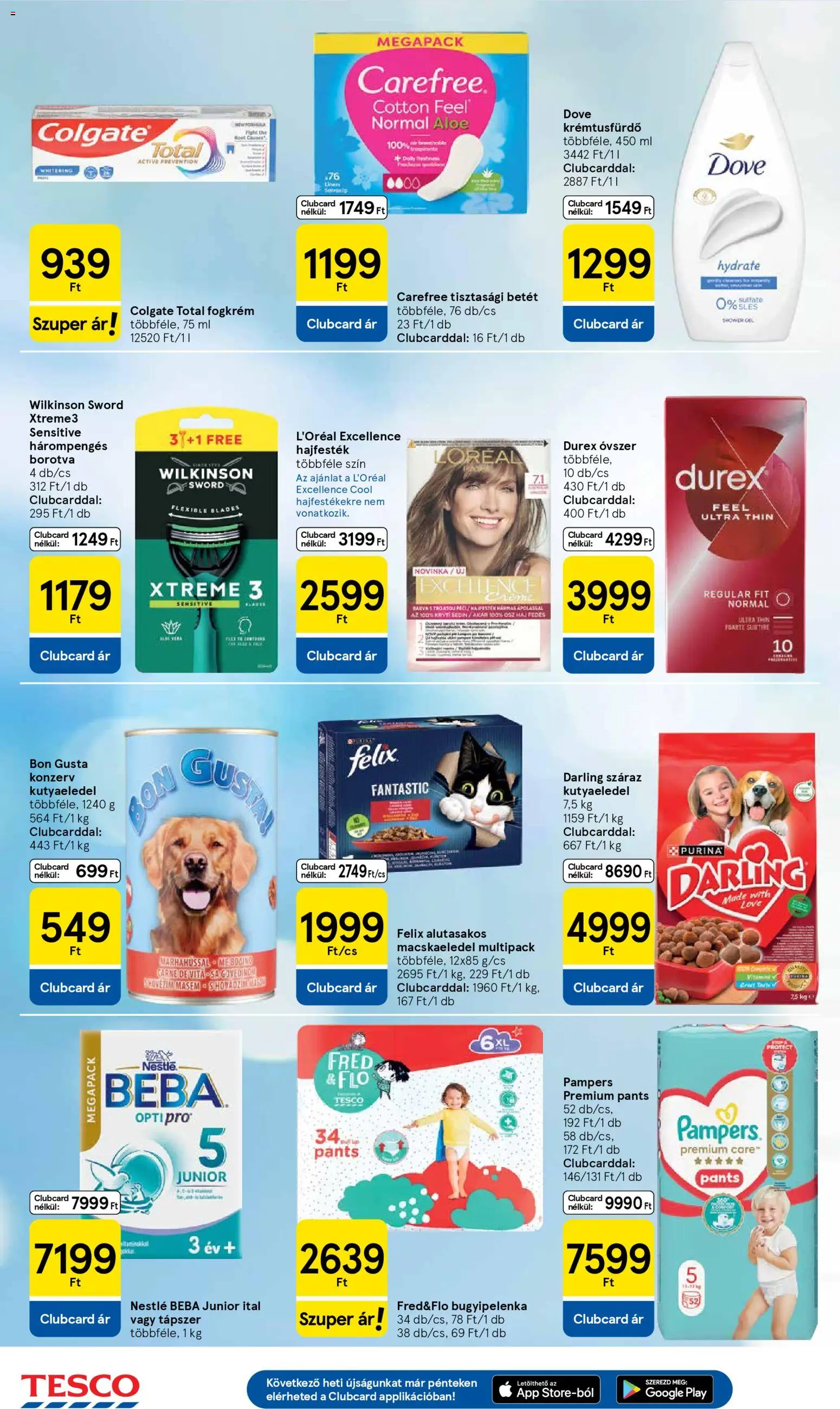 Tesco akciós ujság - amely érvényes a következő dátumtól: 05.03.2026 | Oldal: 14 | Termékek: Borotva, Óvszer, Hajfesték, Fogkrém