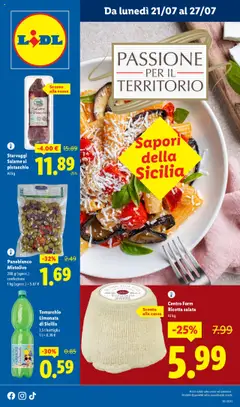 Anteprima del volantino Lidl Sicilia catalogo valido a partire dal 21.07.2025