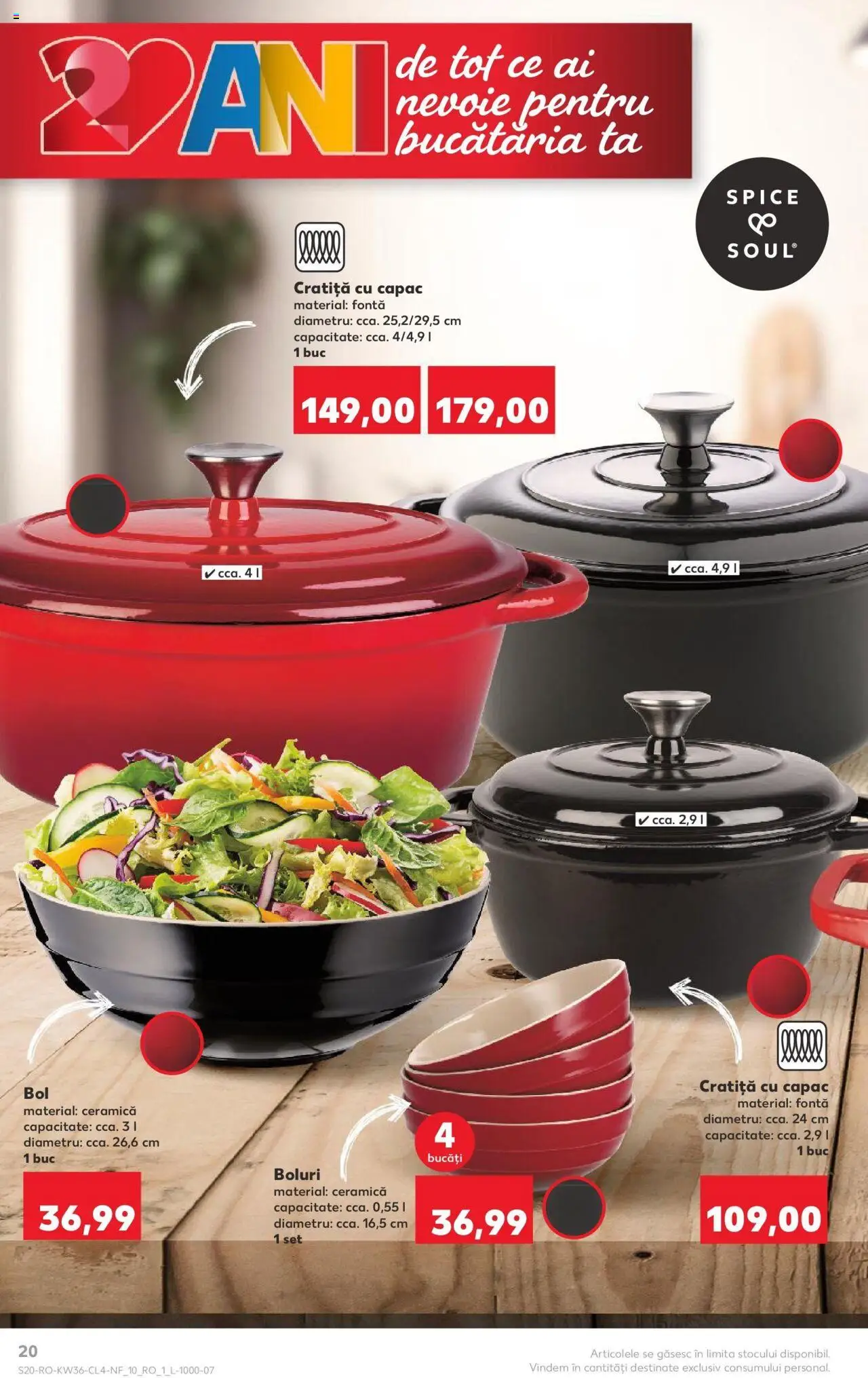 Noul catalog Kaufland – valabil de la 03.09.2025 | Pagină: 20 | Produse: Cratiță, Bol