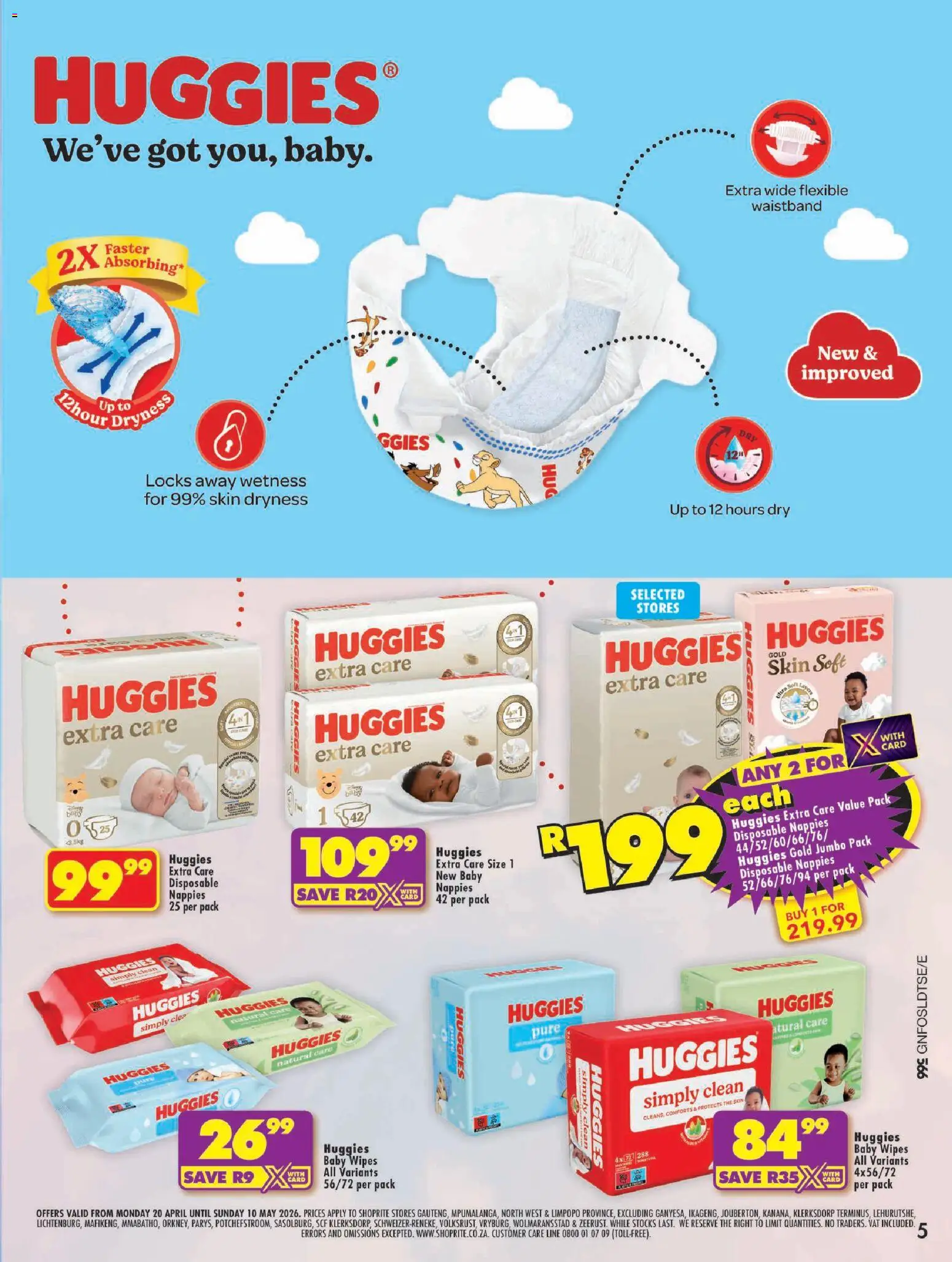 New Shoprite catalogue – valid from 20.04.2026 | Page: 5 | Products: Nappies