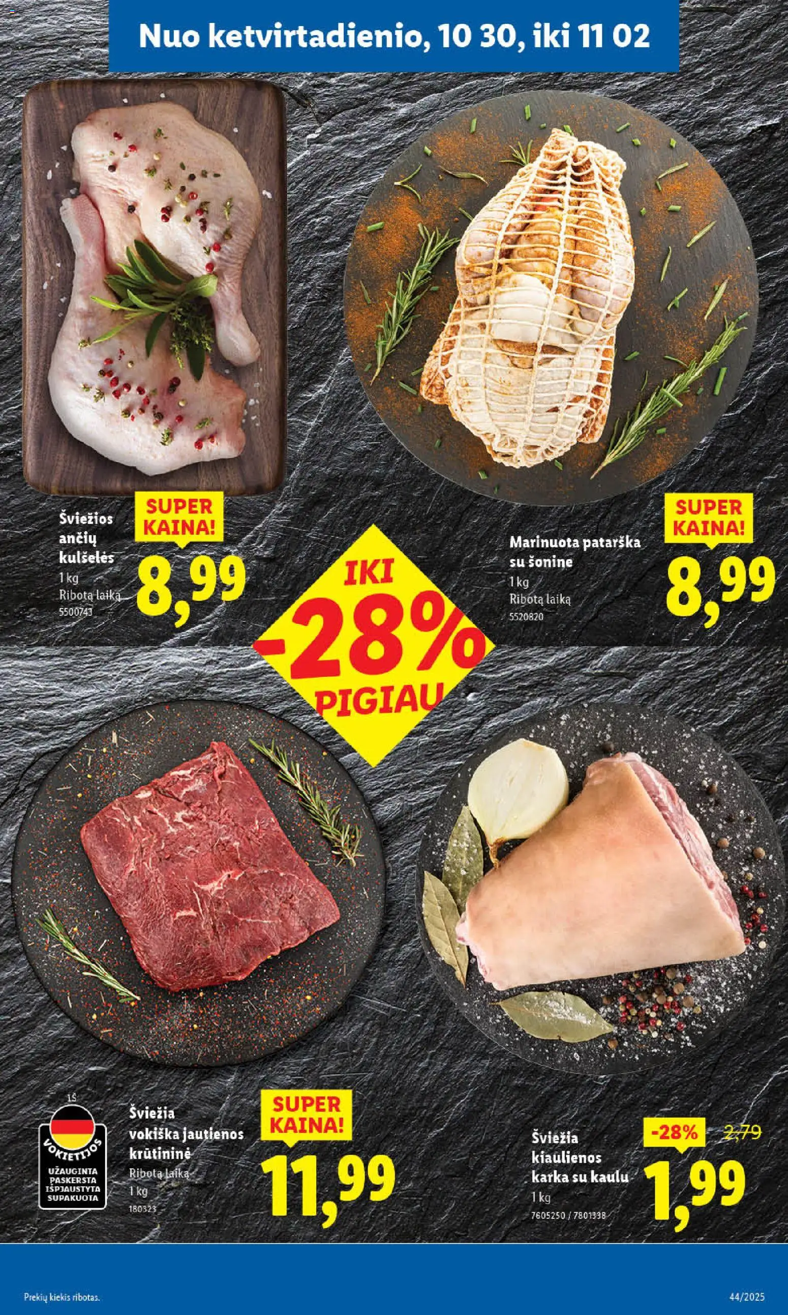 LIDL akcijos nuo 27.10.2025 | Puslapis: 55 | Prekių: Kiaulienos, Jautienos
