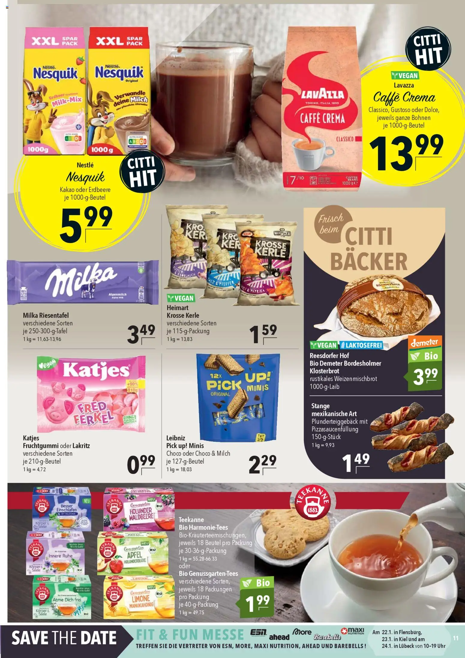 CITTI Markt Prospekt 	 – gültig ab 21.01.2026 | Seite: 11 | Produkte: Nesquik, Äpfel, Milka, Paprika