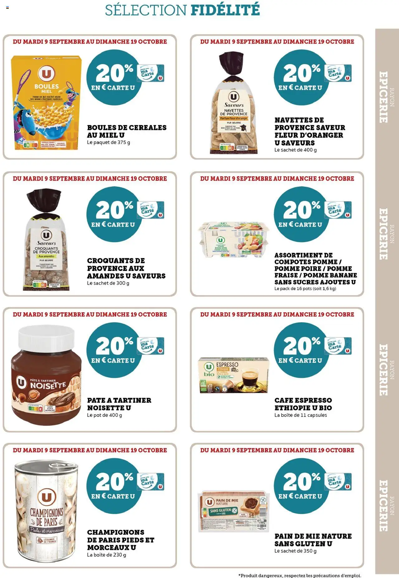  | Page: 9 | Produits: Parfum, Pain de mie, Céréales, Amandes