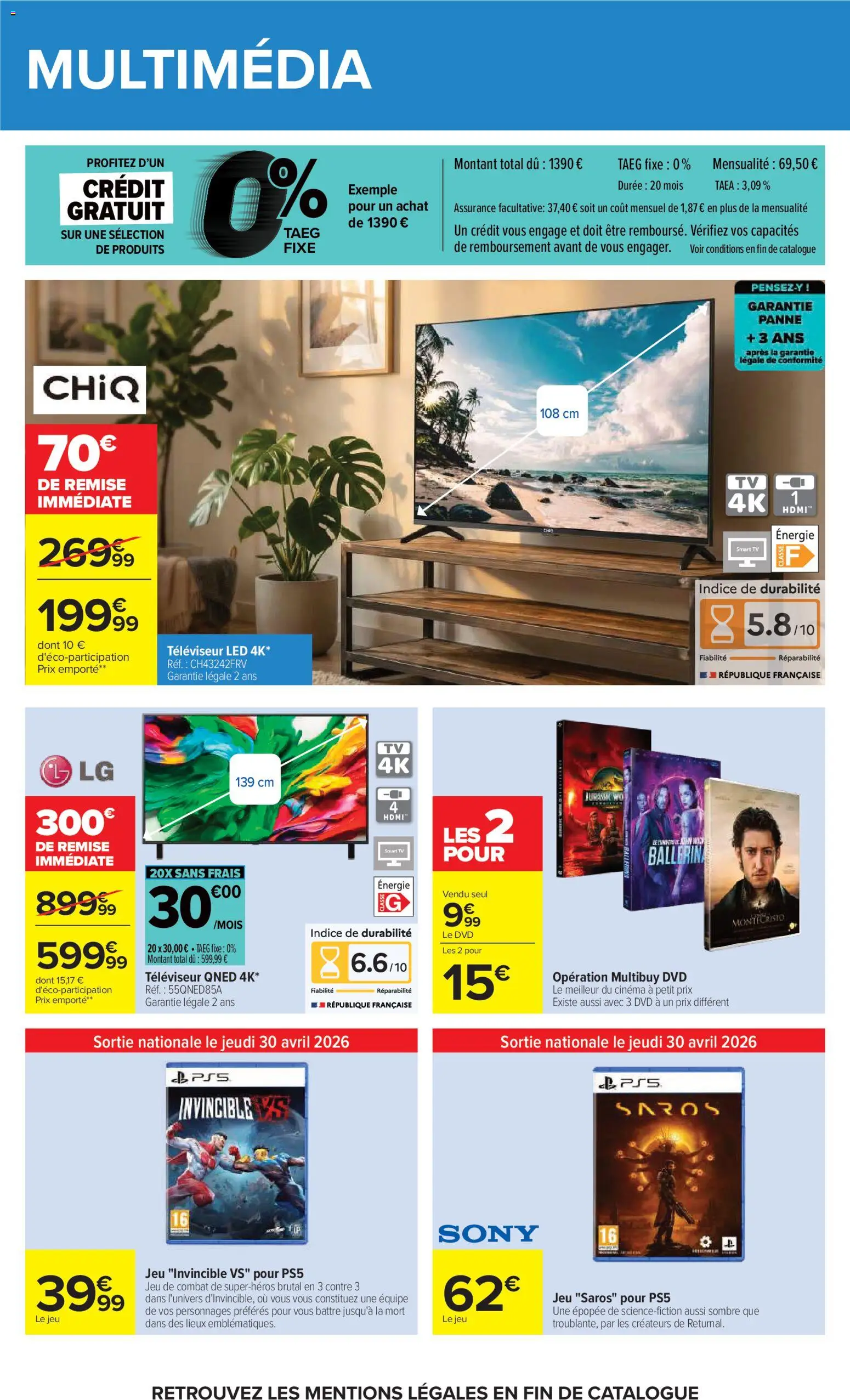 {H1} | Page: 64 | Produits: Televiseur, Smart TV