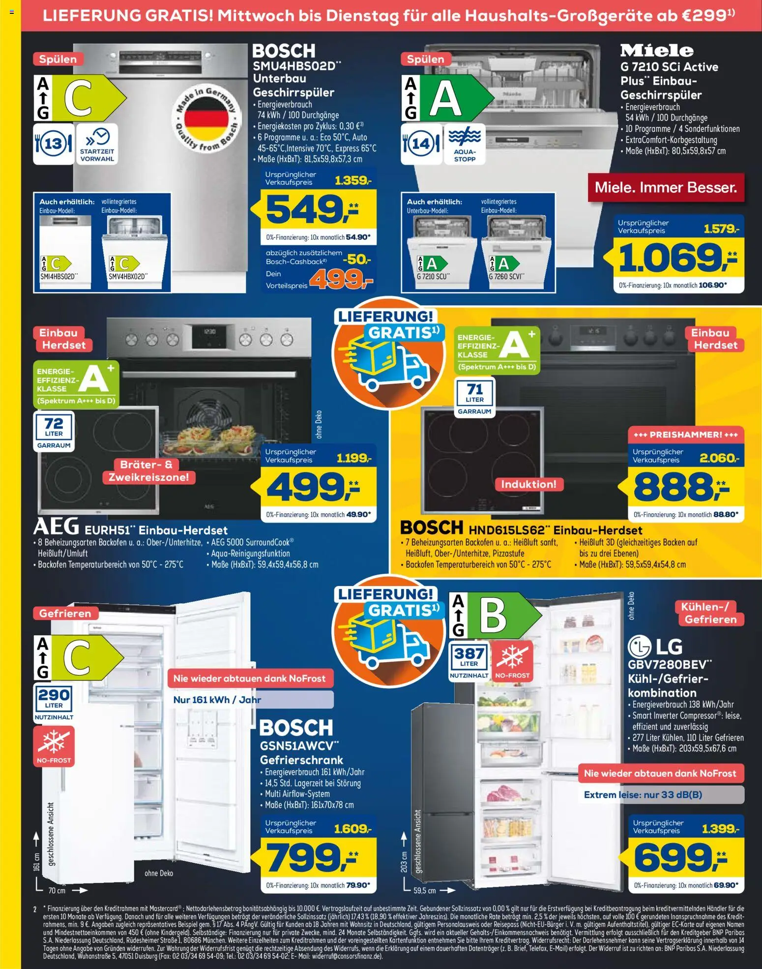 Euronics - Cyber Monday – gültig ab 03.12.2025 | Seite: 2 | Produkte: Bosch, AEG, Geschirrspüler, Backofen
