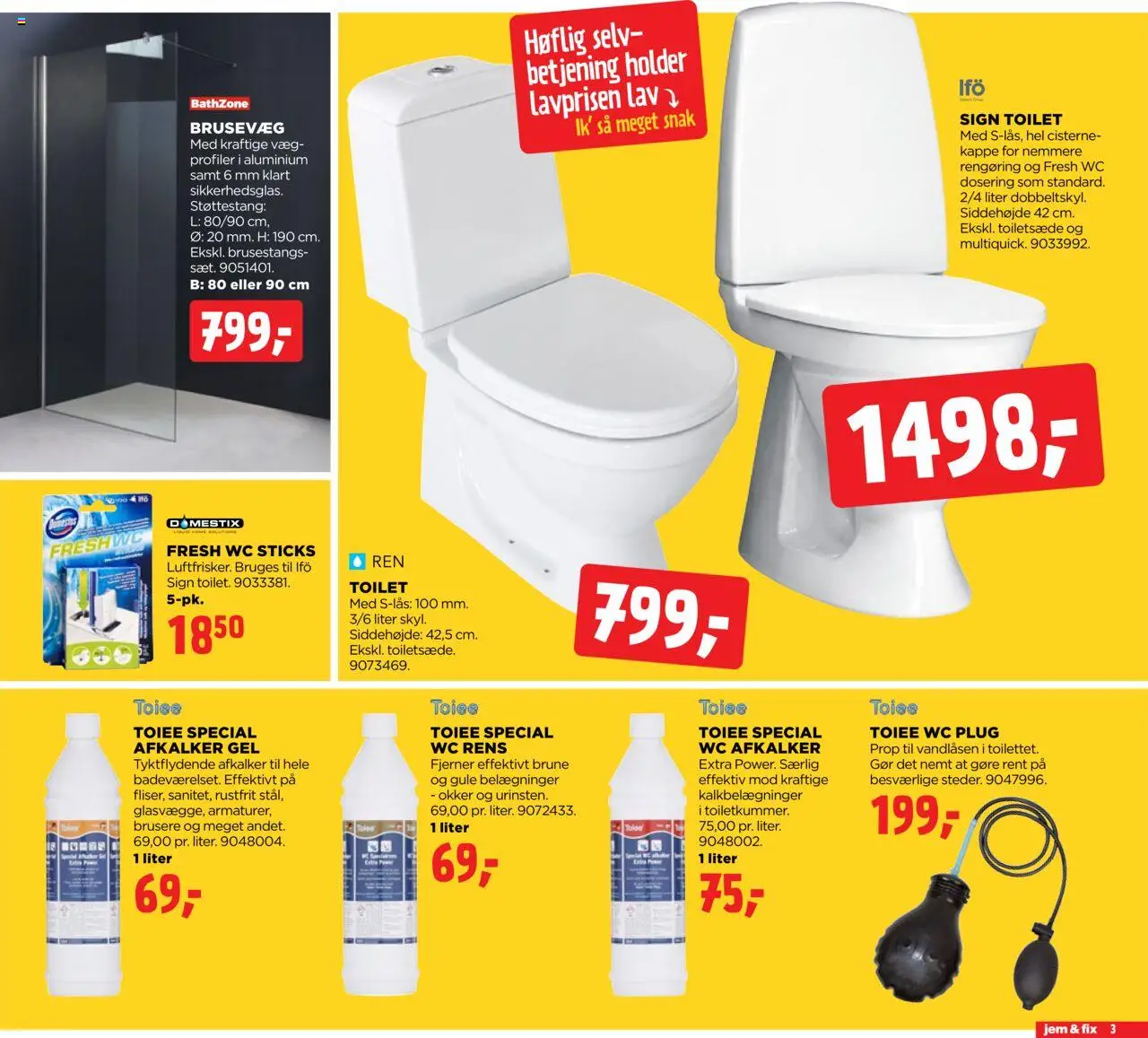Jem & fix Tilbudsavis gyldig fra 24.08.2025 | Side: 3 | Produkter: Toilet, Søm